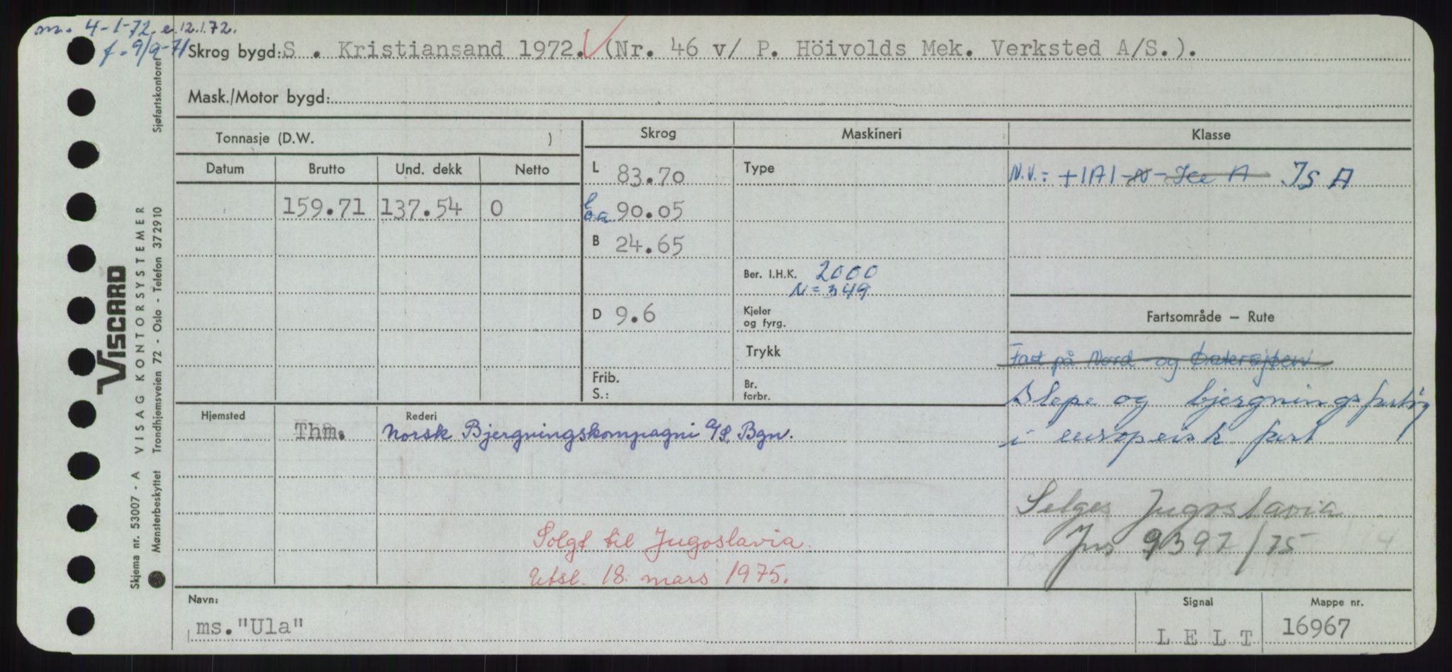 Sjøfartsdirektoratet med forløpere, Skipsmålingen, RA/S-1627/H/Hd/L0040: Fartøy, U-Ve, p. 27