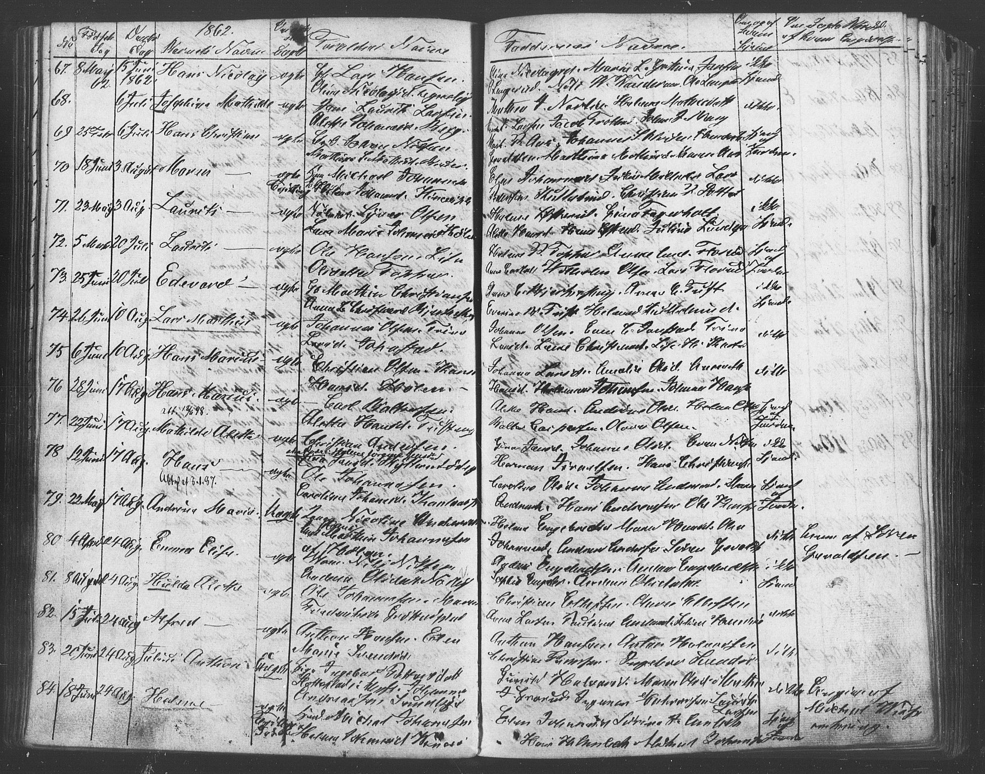 Vestby prestekontor Kirkebøker, AV/SAO-A-10893/F/Fa/L0007: Parish register (official) no. I 7, 1850-1862, p. 80