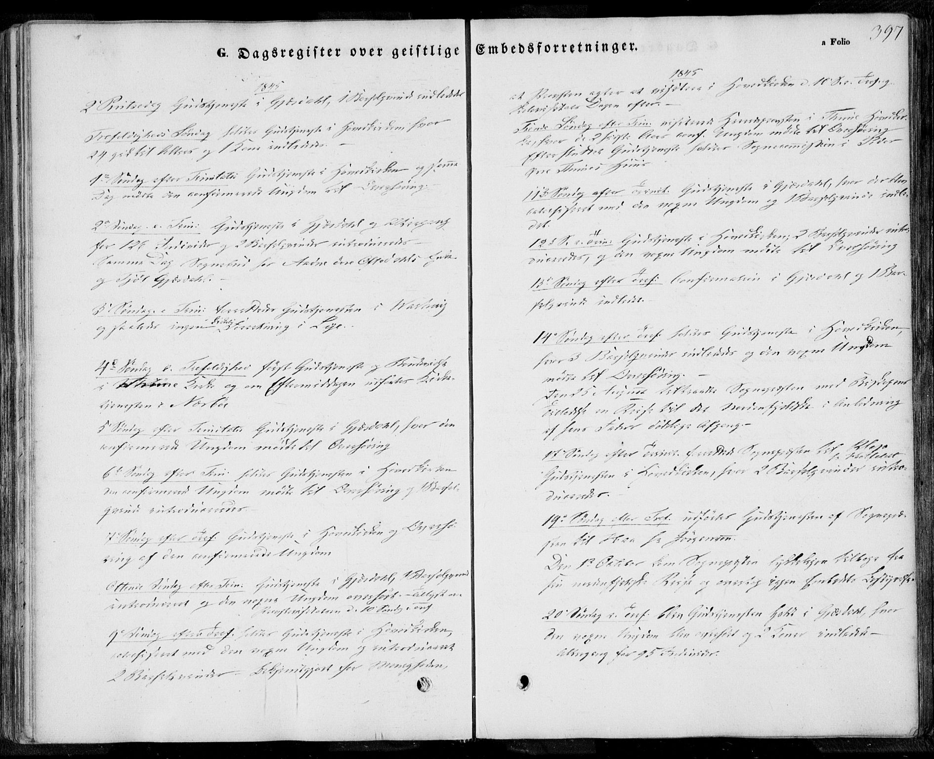 Lye sokneprestkontor, AV/SAST-A-101794/001/30BA/L0006: Parish register (official) no. A 5.2, 1842-1855, p. 397