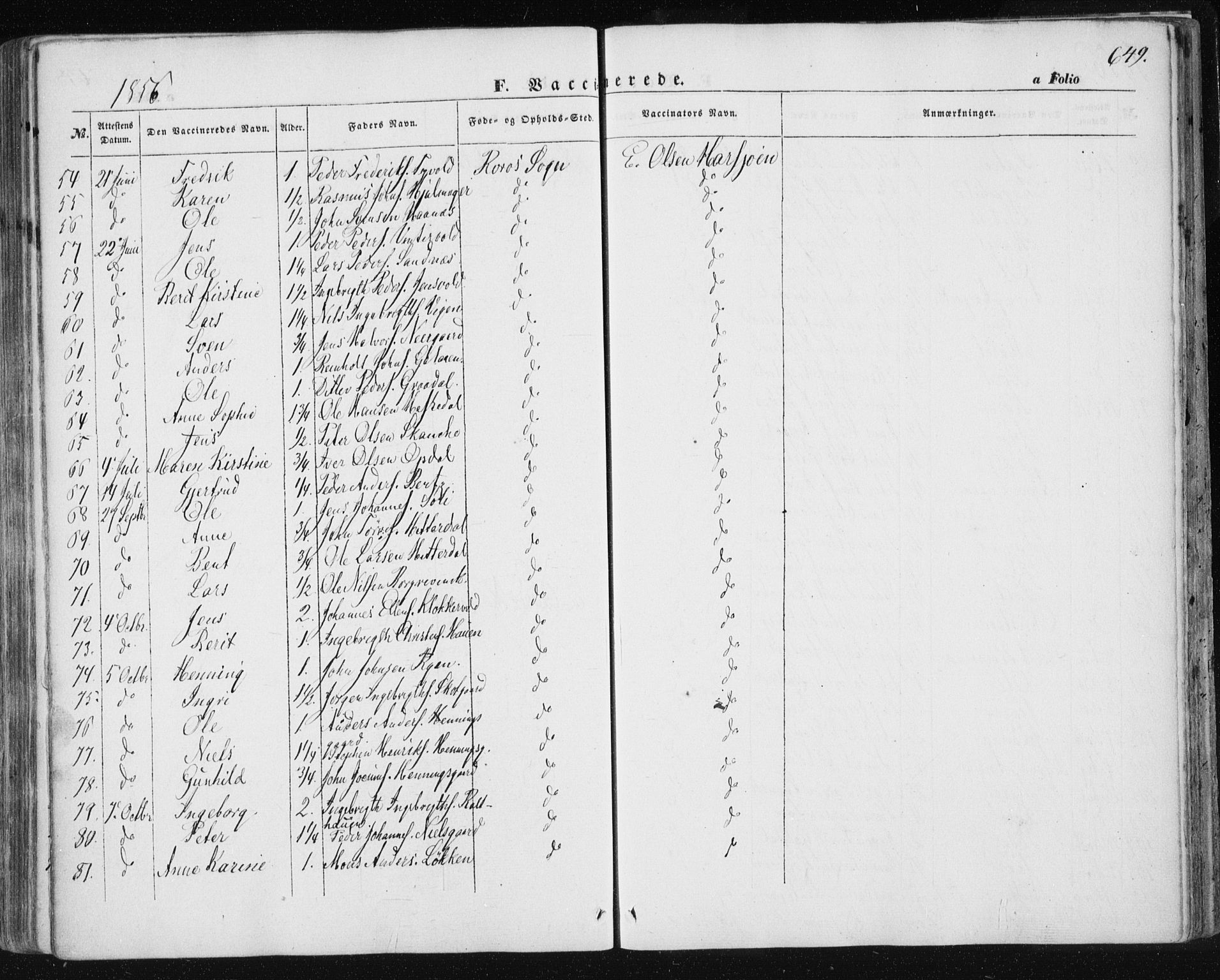 Ministerialprotokoller, klokkerbøker og fødselsregistre - Sør-Trøndelag, AV/SAT-A-1456/681/L0931: Parish register (official) no. 681A09, 1845-1859, p. 649