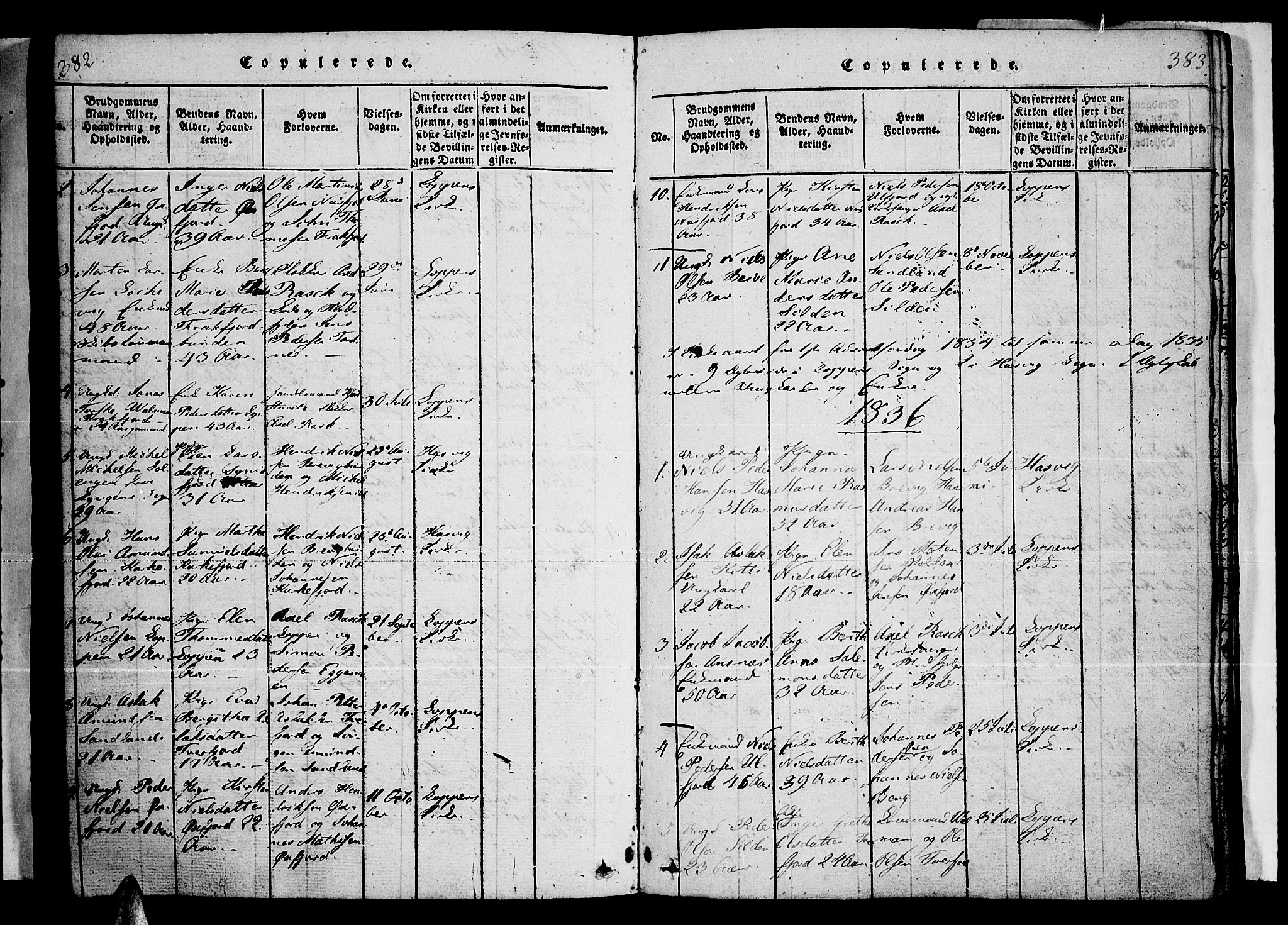 Loppa sokneprestkontor, SATØ/S-1339/H/Ha/L0003kirke: Parish register (official) no. 3, 1820-1848, p. 382-383