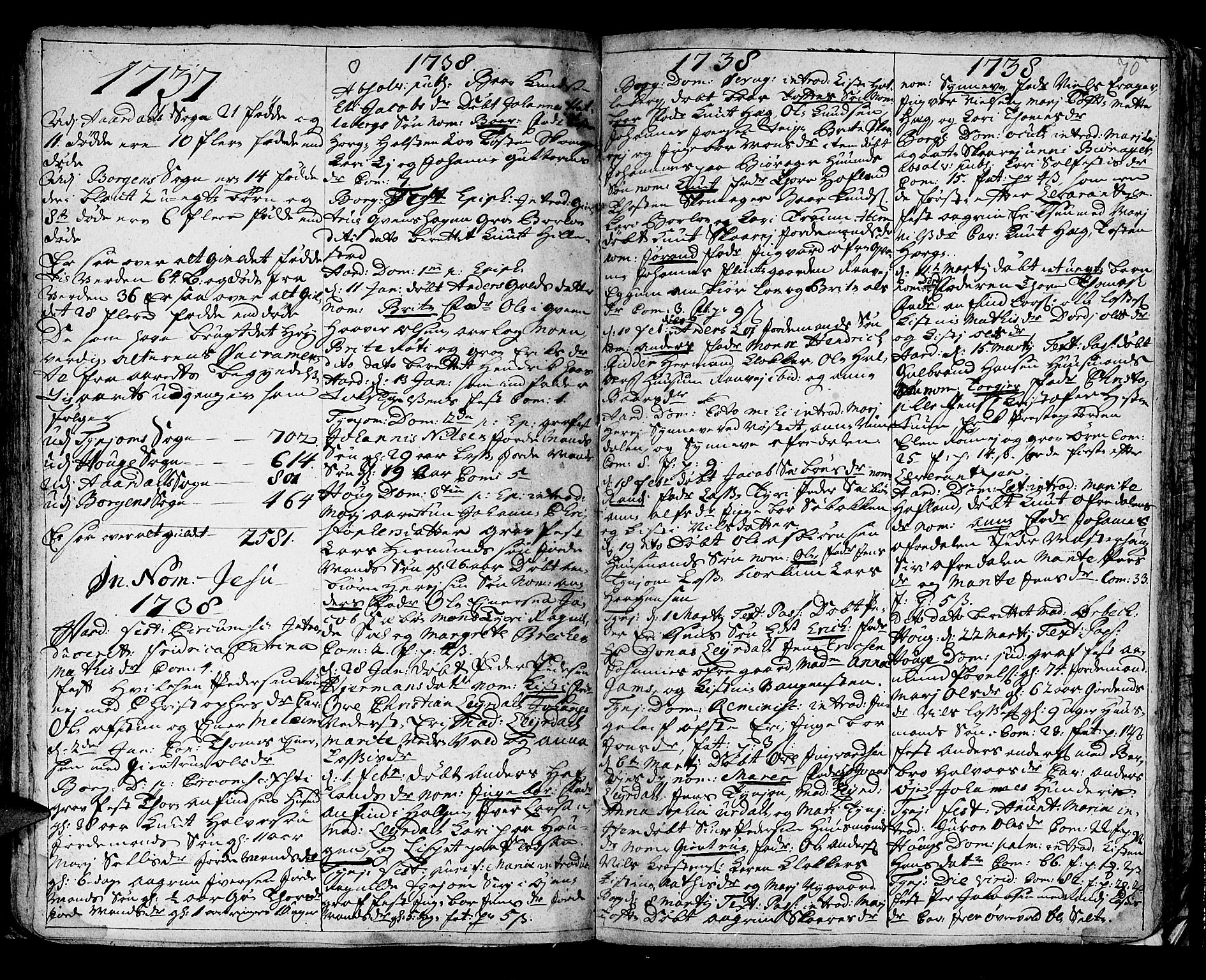 Lærdal sokneprestembete, SAB/A-81201: Parish register (official) no. A 1, 1711-1752, p. 70