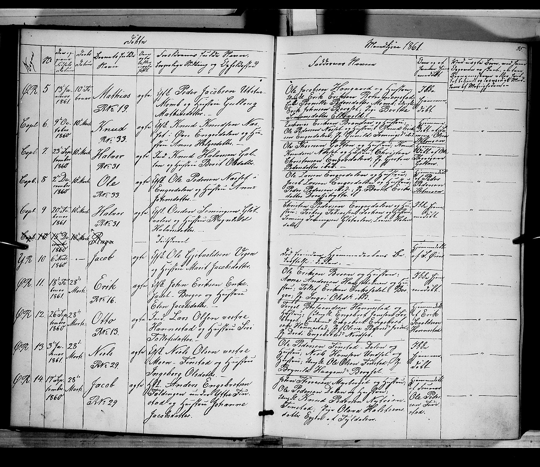 Rendalen prestekontor, AV/SAH-PREST-054/H/Ha/Haa/L0005: Parish register (official) no. 5, 1853-1866, p. 85