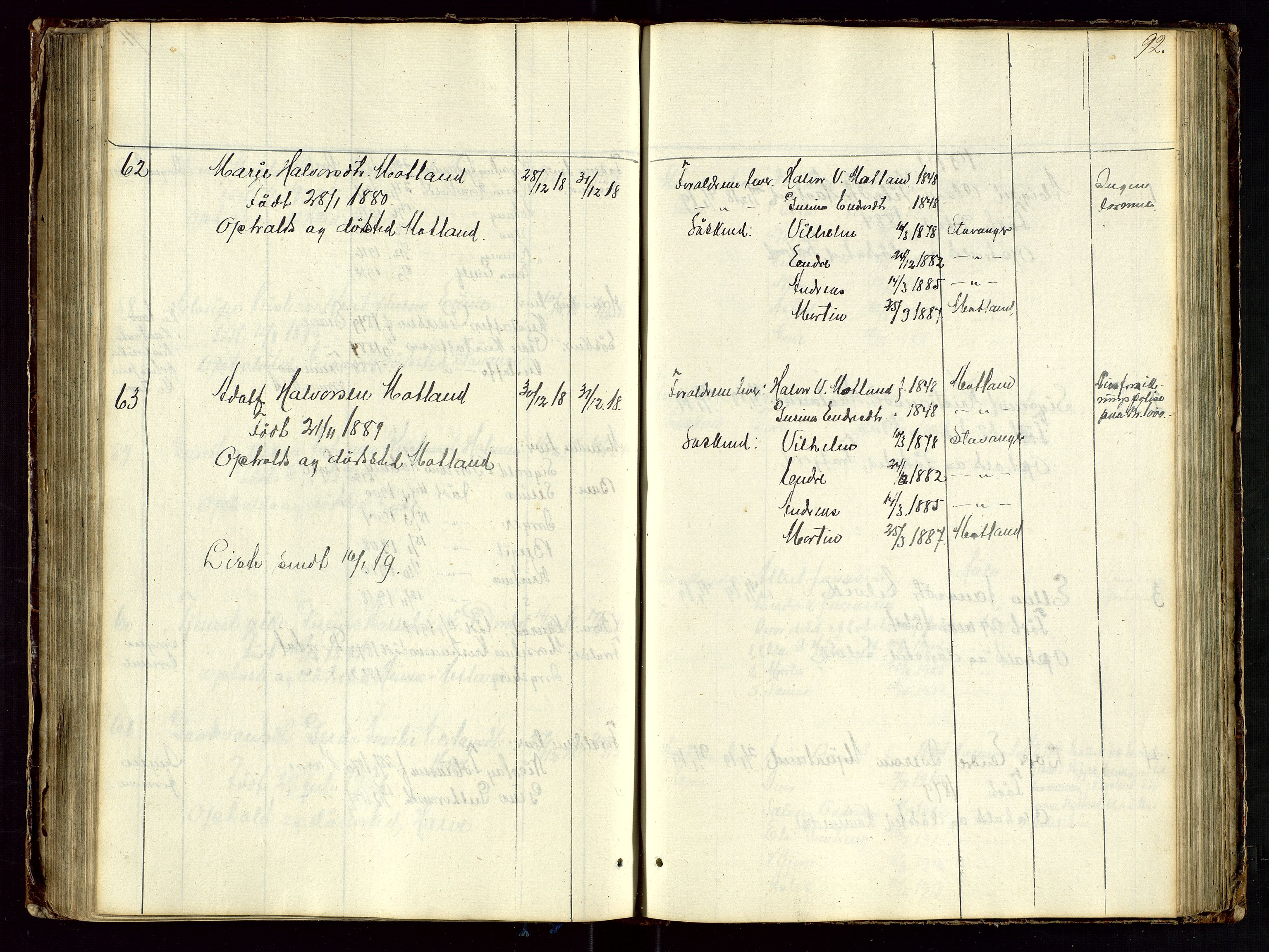 Høle og Forsand lensmannskontor, AV/SAST-A-100127/Gga/L0002: "Dødsanmeldelsesprotokol", 1903-1919, p. 92