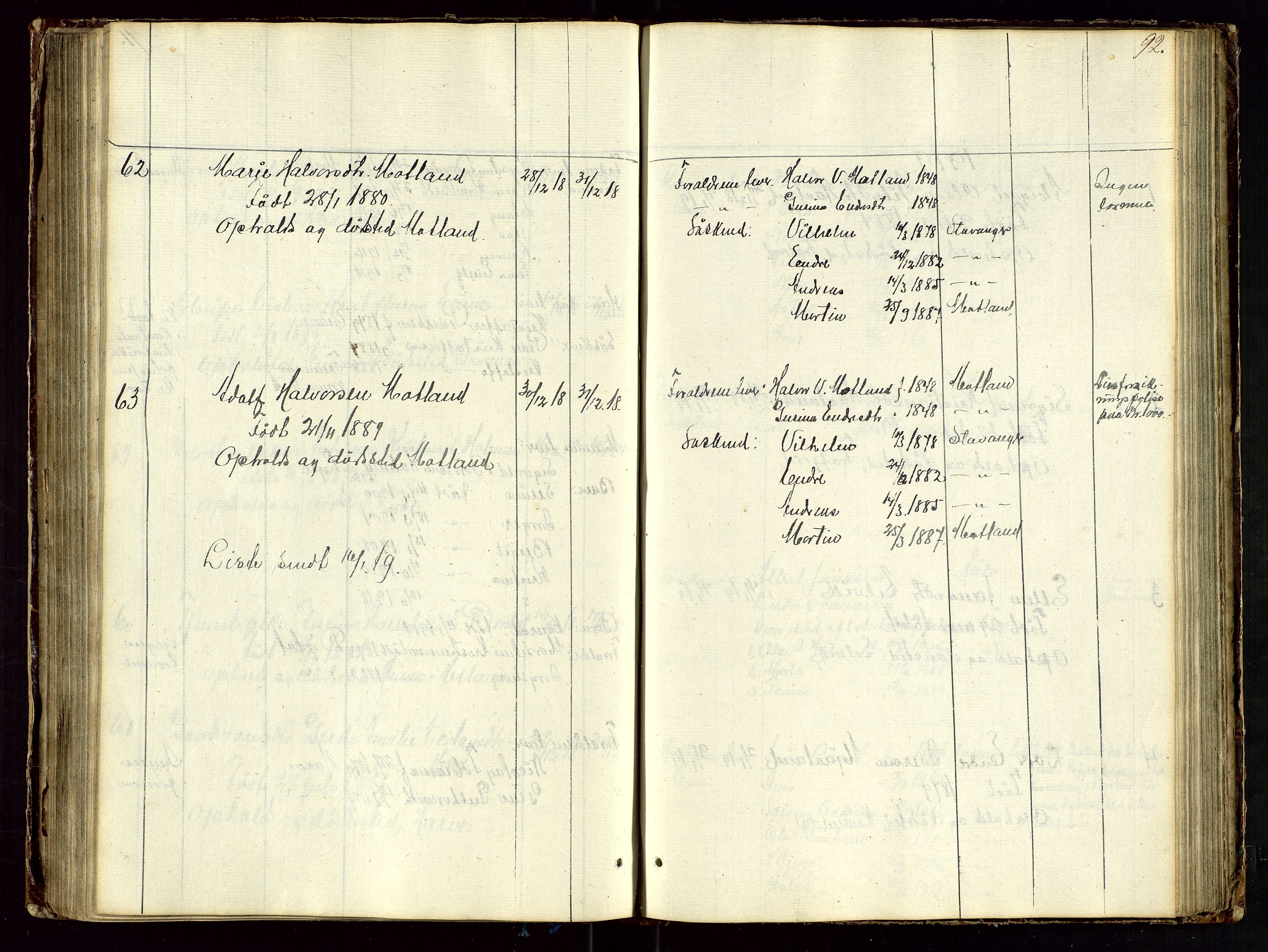 Høle og Forsand lensmannskontor, SAST/A-100127/Gga/L0002: "Dødsanmeldelsesprotokol", 1903-1919, p. 92