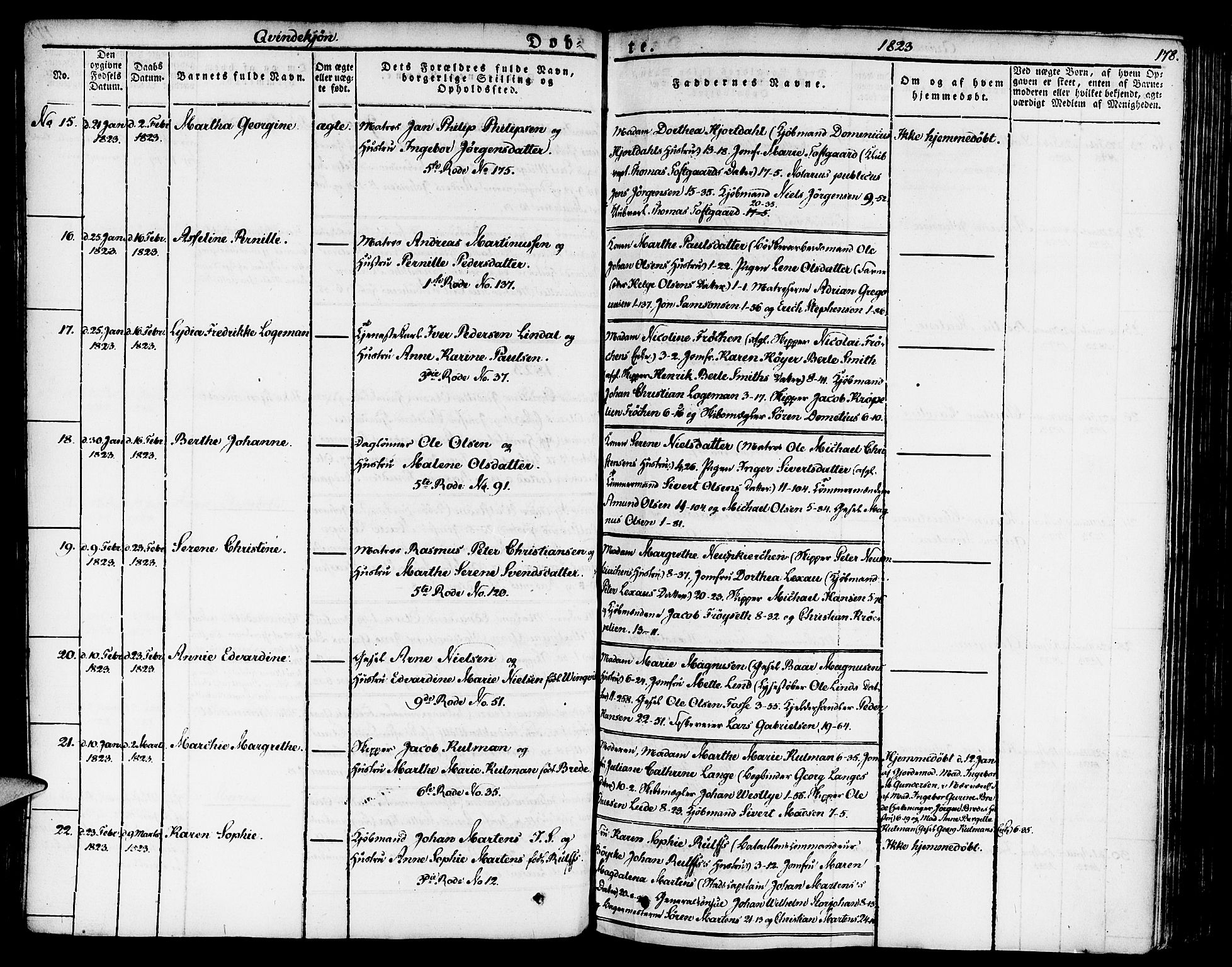 Nykirken Sokneprestembete, AV/SAB-A-77101/H/Haa/L0012: Parish register (official) no. A 12, 1821-1844, p. 178