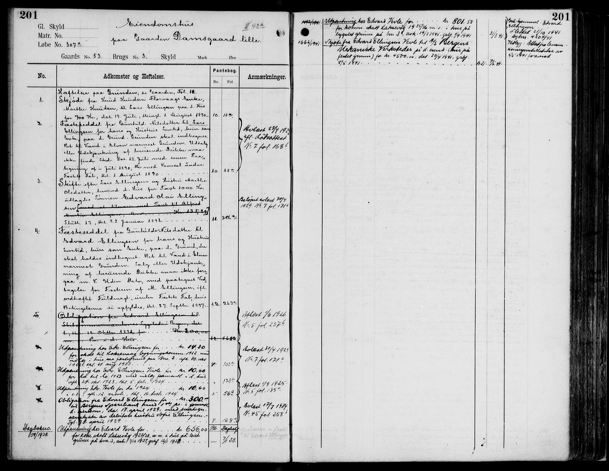 Midhordland sorenskriveri, AV/SAB-A-3001/1/G/Ga/Gab/L0114: Mortgage register no. II.A.b.114, p. 201