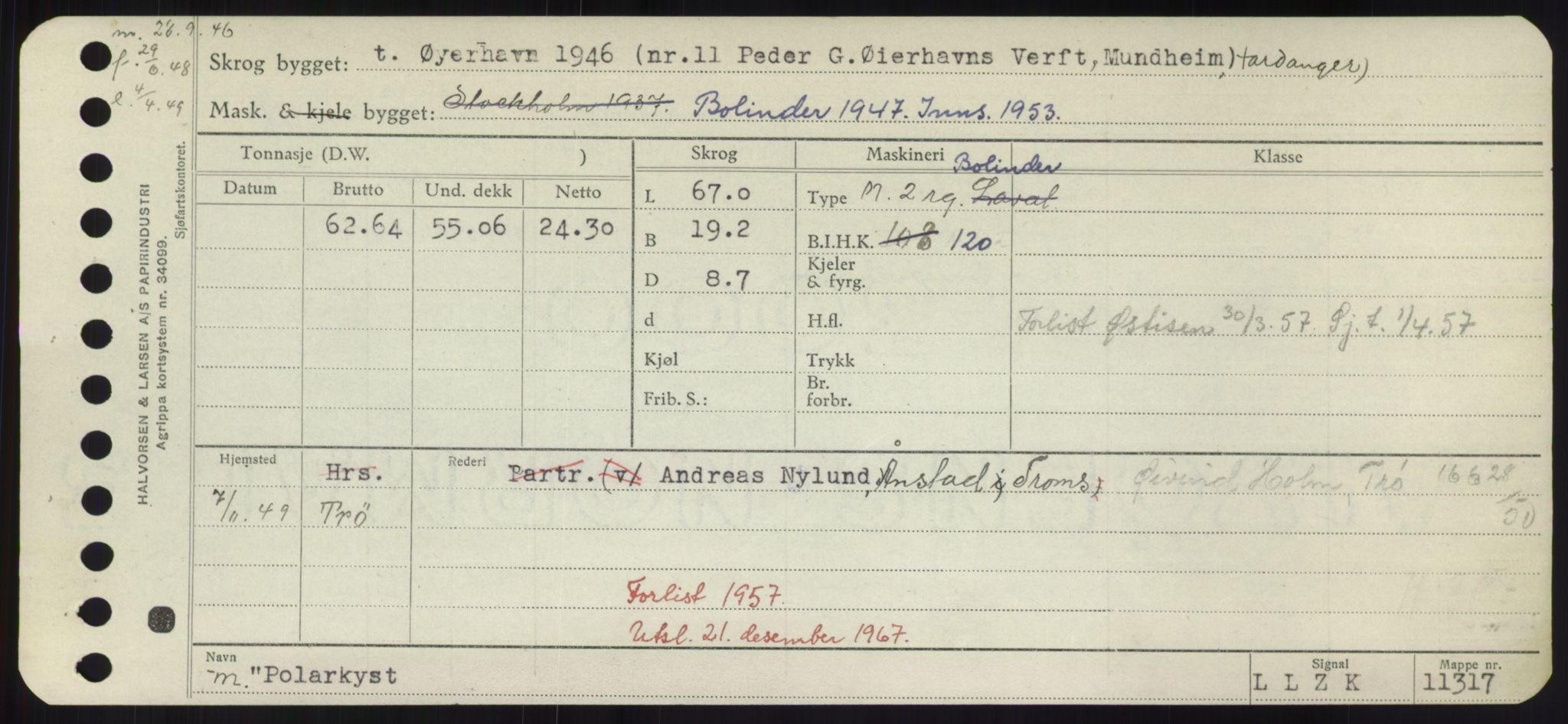 Sjøfartsdirektoratet med forløpere, Skipsmålingen, RA/S-1627/H/Hd/L0029: Fartøy, P, p. 387