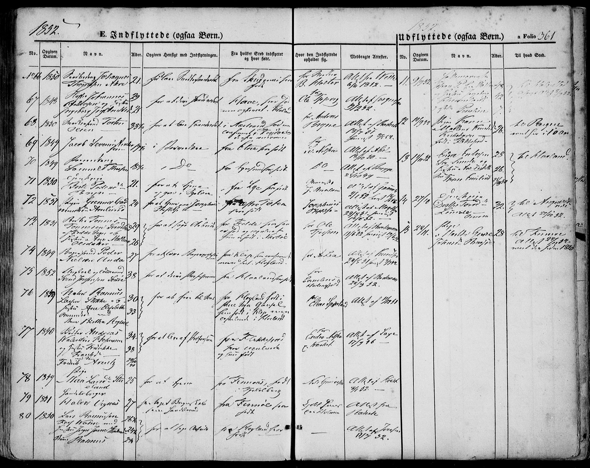 Domkirken sokneprestkontor, SAST/A-101812/001/30/30BA/L0016: Parish register (official) no. A 15, 1844-1854, p. 361