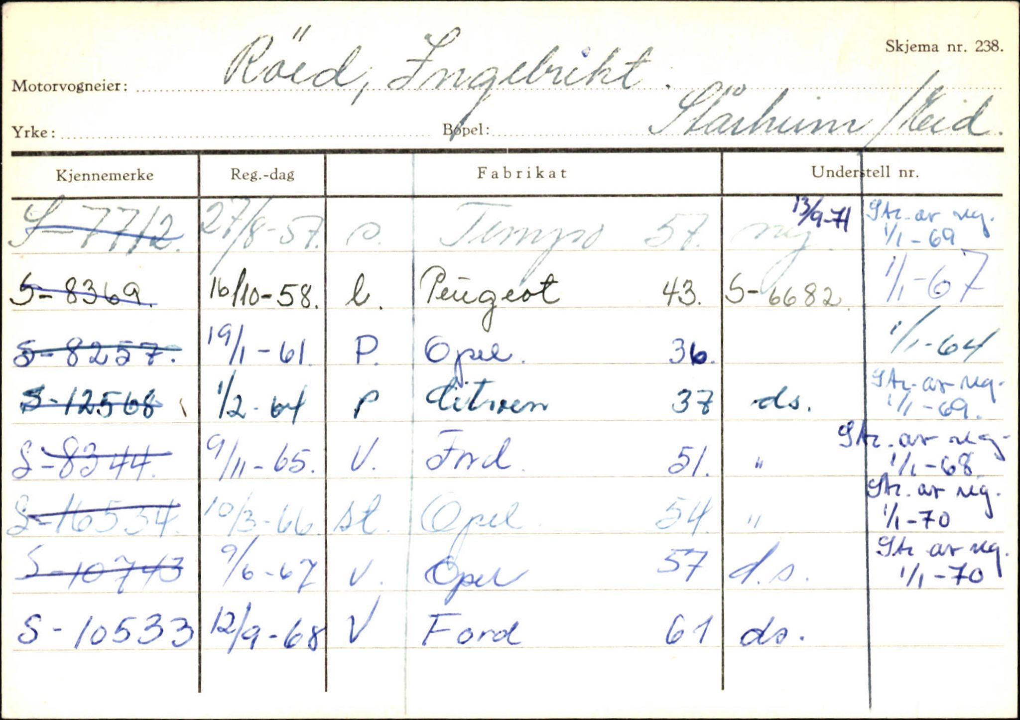 Statens vegvesen, Sogn og Fjordane vegkontor, AV/SAB-A-5301/4/F/L0129: Eigarregistrer Eid A-S, 1945-1975, p. 2274