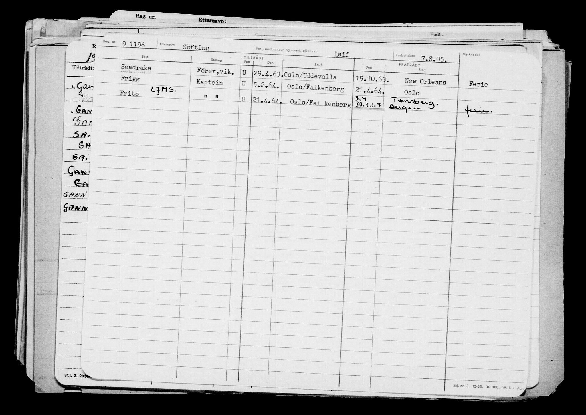 Direktoratet for sjømenn, RA/S-3545/G/Gb/L0060: Hovedkort, 1905, p. 449