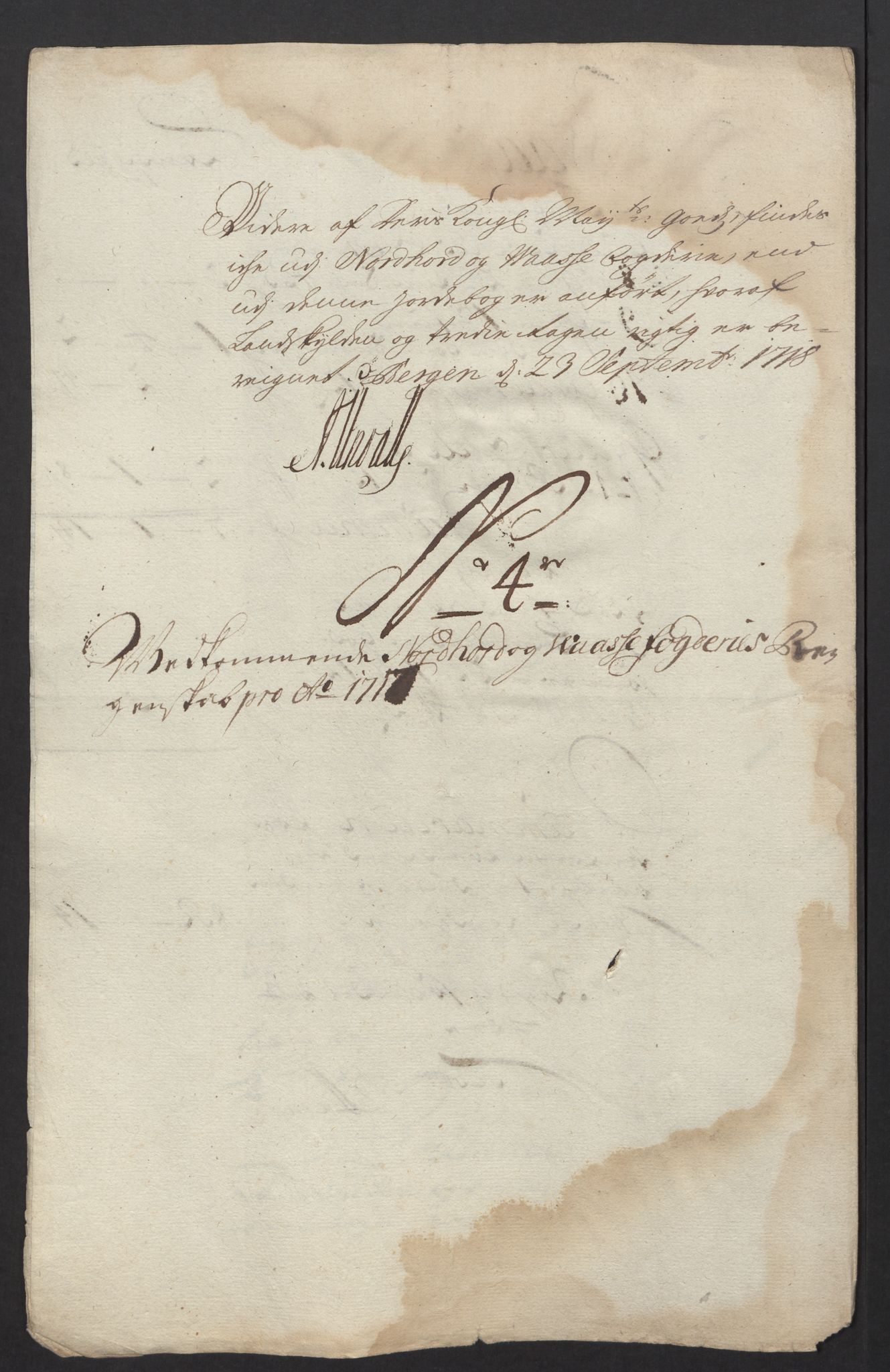 Rentekammeret inntil 1814, Reviderte regnskaper, Fogderegnskap, RA/EA-4092/R51/L3201: Fogderegnskap Nordhordland og Voss, 1717, p. 40