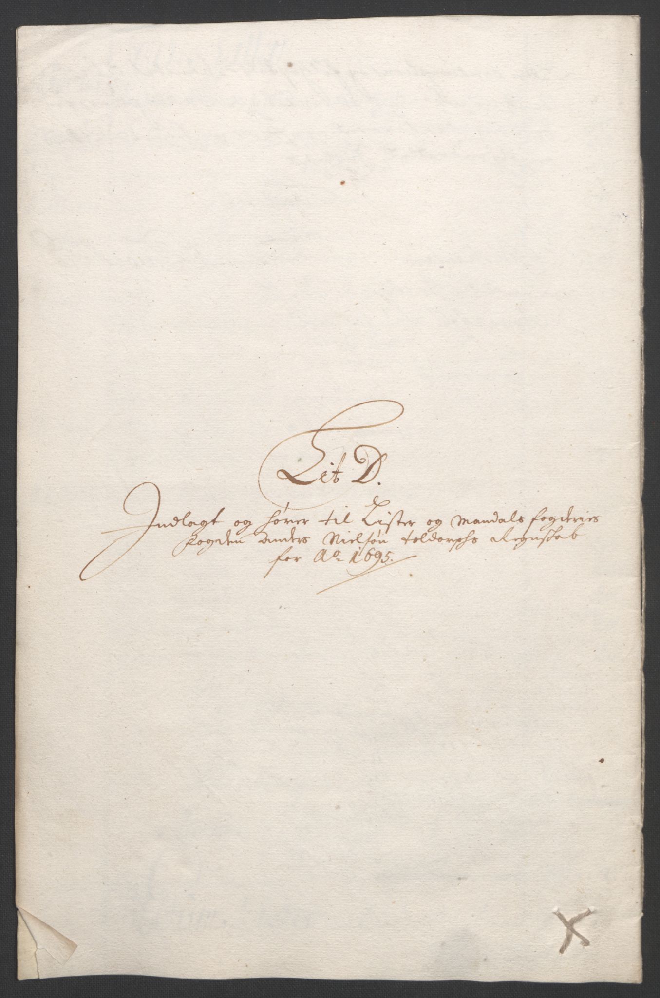 Rentekammeret inntil 1814, Reviderte regnskaper, Fogderegnskap, AV/RA-EA-4092/R43/L2545: Fogderegnskap Lista og Mandal, 1694-1695, p. 232