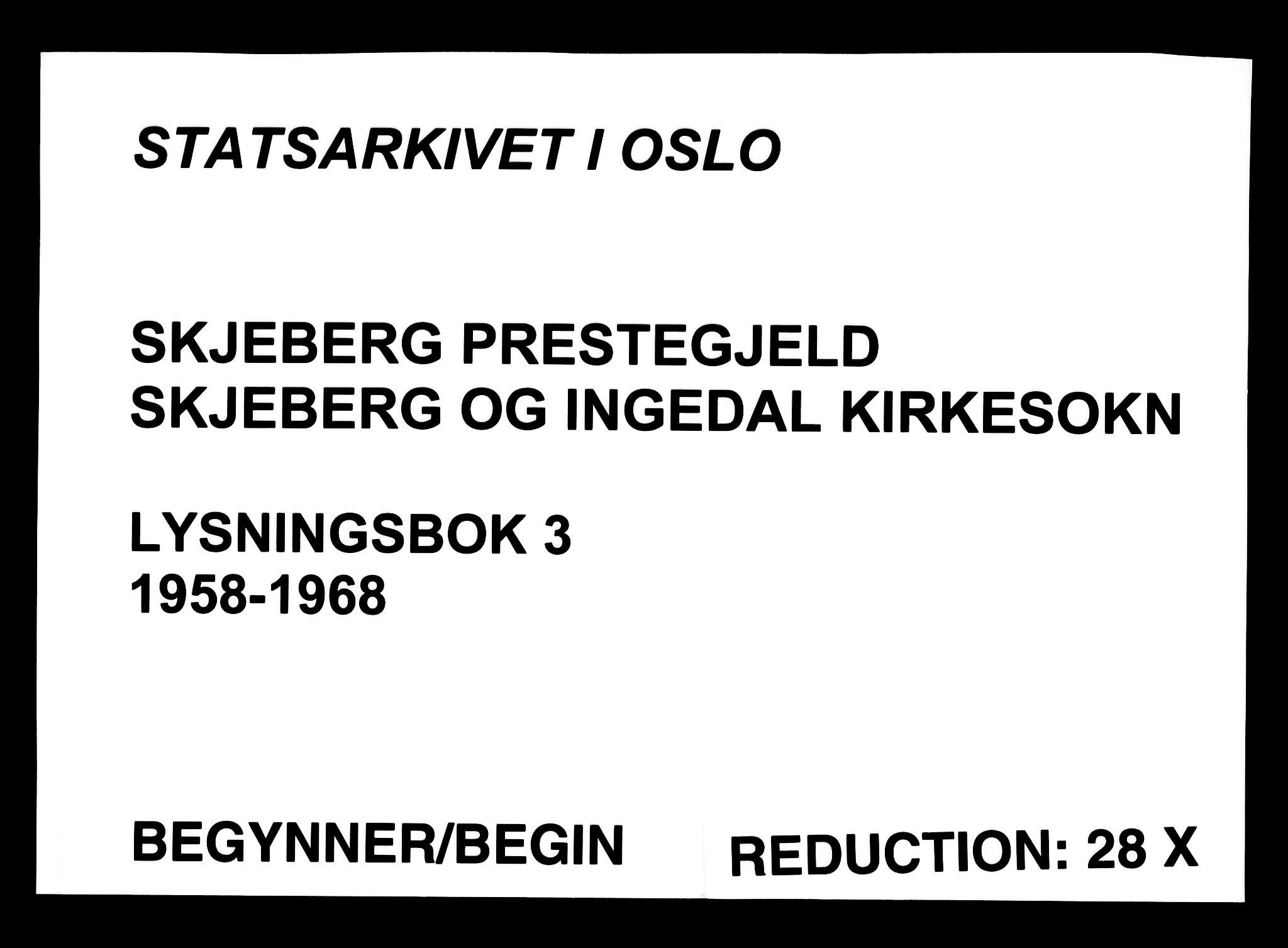 Skjeberg prestekontor Kirkebøker, AV/SAO-A-10923/H/Ha/L0003: Banns register no. I 3, 1958-1968