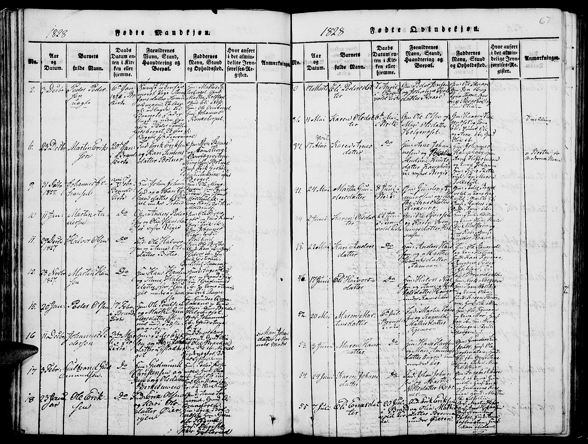 Grue prestekontor, AV/SAH-PREST-036/H/Ha/Hab/L0001: Parish register (copy) no. 1, 1814-1841, p. 67