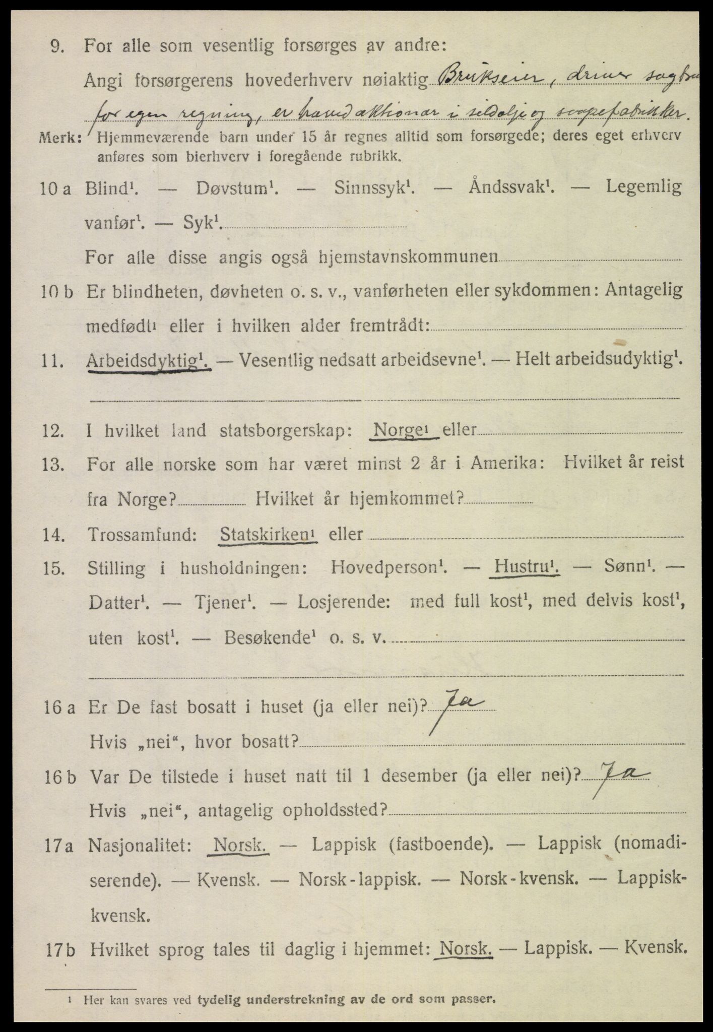 SAT, 1920 census for Otterøy, 1920, p. 3304