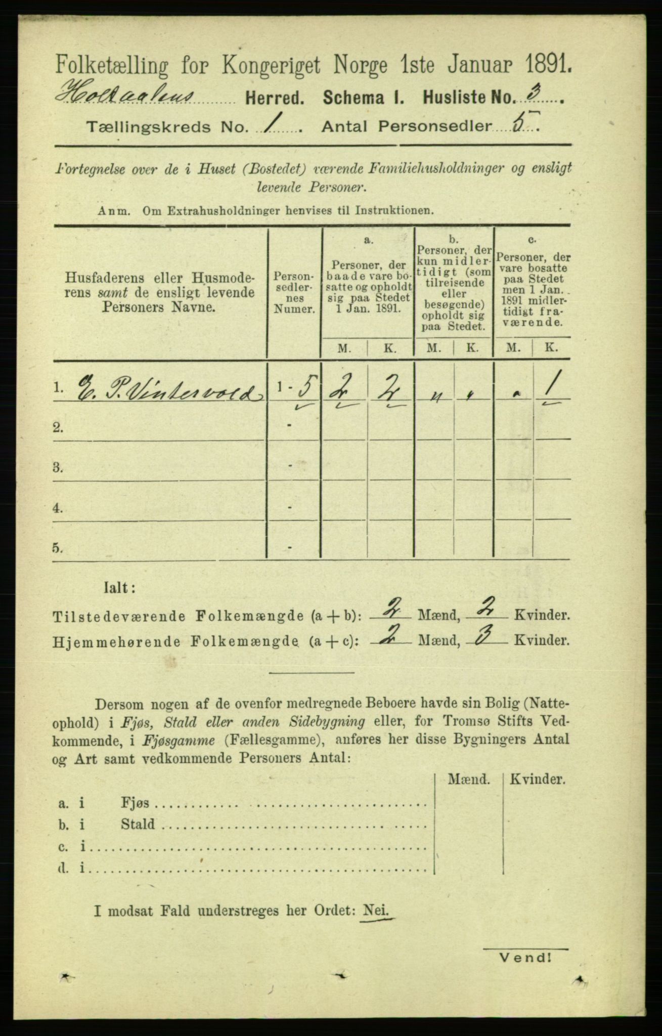 RA, 1891 census for 1645 Haltdalen, 1891, p. 18