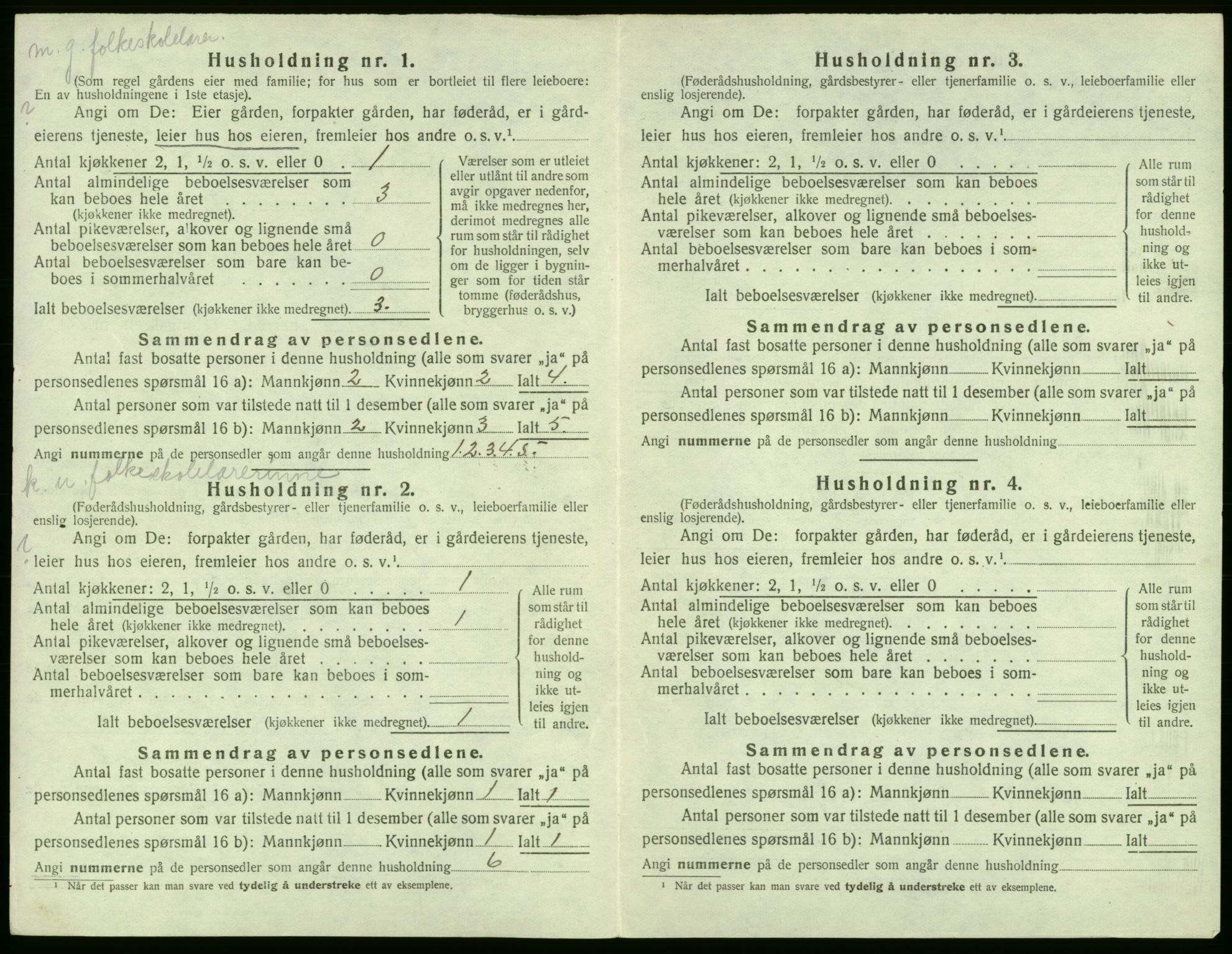 SAB, 1920 census for Stord, 1920, p. 1113