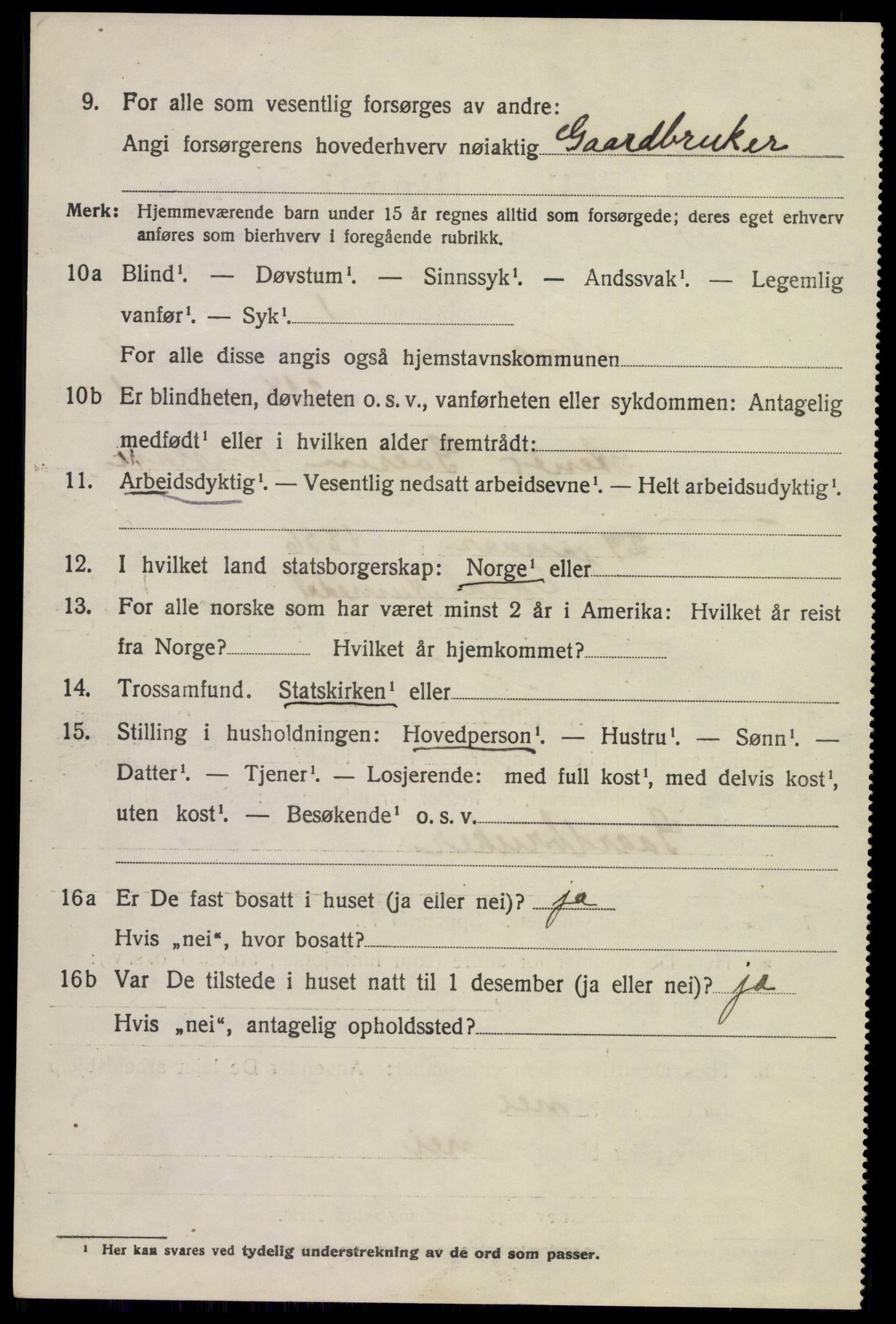 SAKO, 1920 census for Nore, 1920, p. 3049