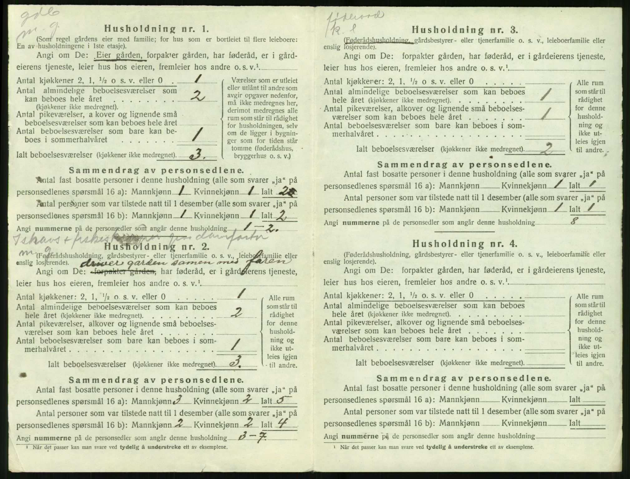 SAT, 1920 census for Ørsta, 1920, p. 607