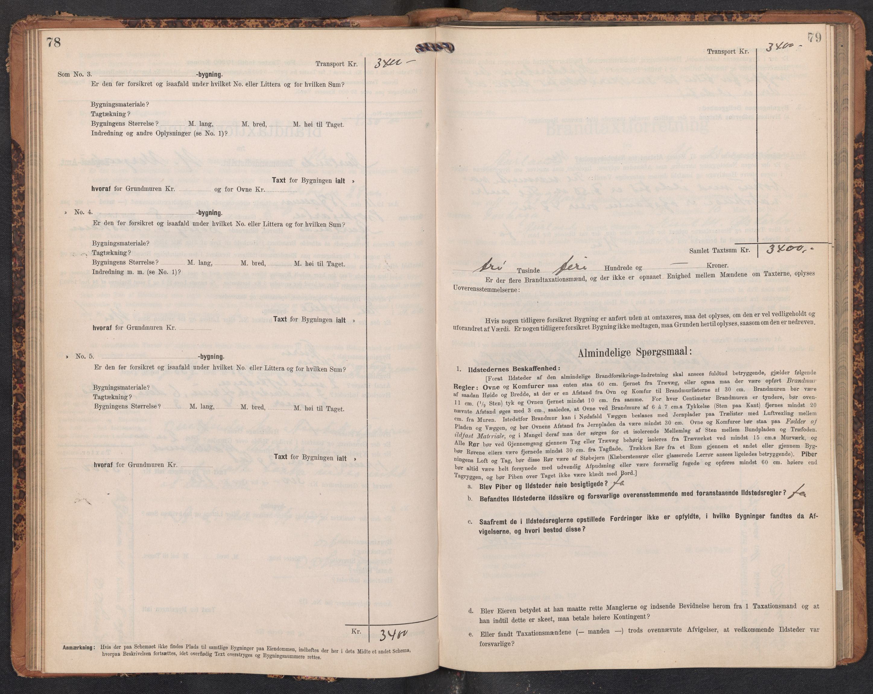 Lensmannen i Aurland, AV/SAB-A-26401/0012/L0005: Branntakstprotokoll, skjematakst, 1909-1916, p. 78-79