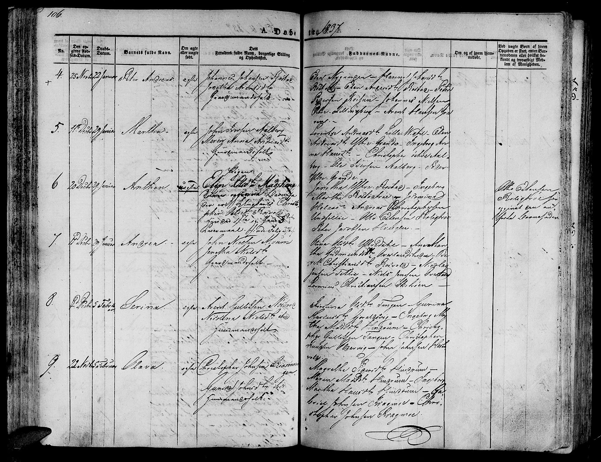 Ministerialprotokoller, klokkerbøker og fødselsregistre - Nord-Trøndelag, SAT/A-1458/701/L0006: Parish register (official) no. 701A06, 1825-1841, p. 106