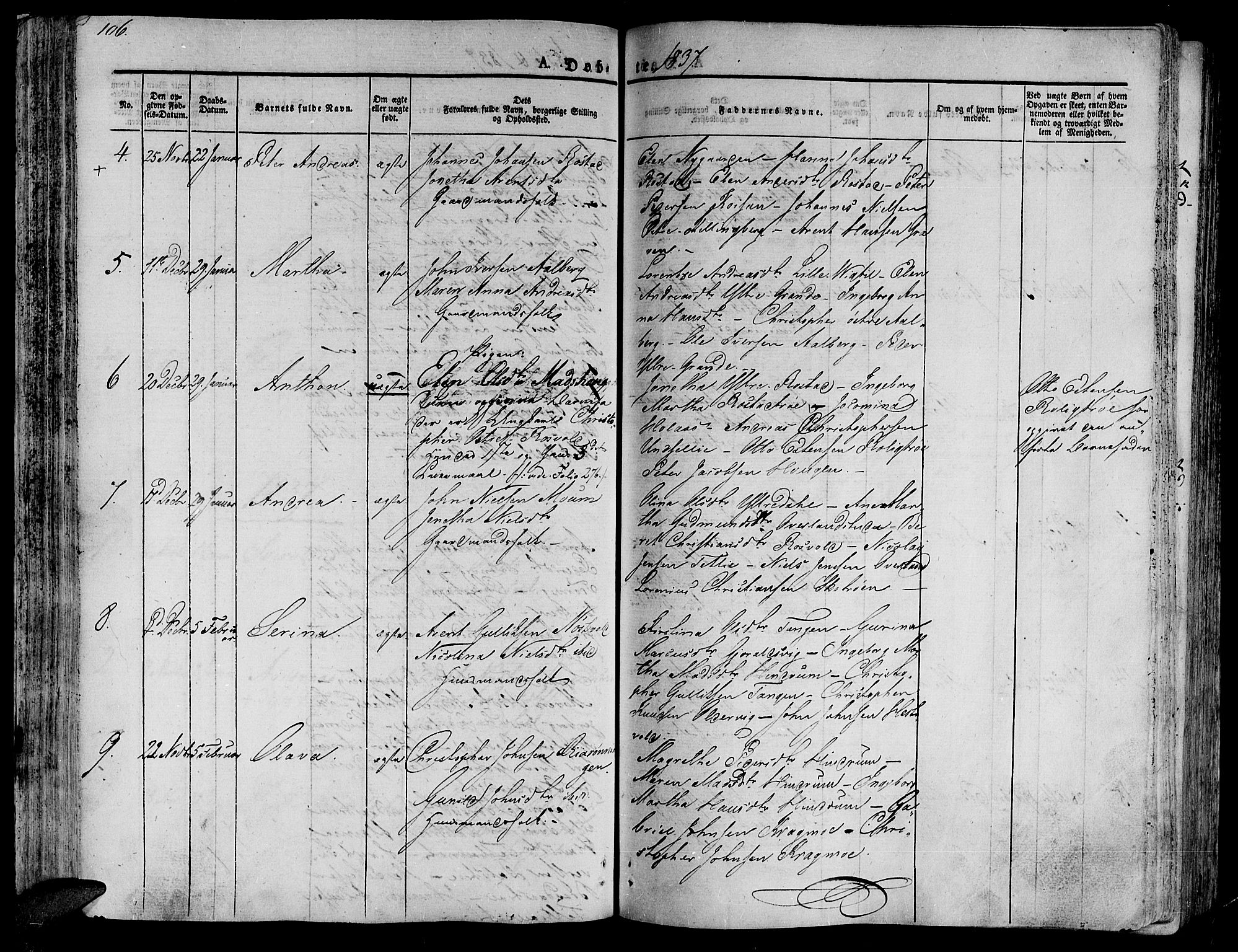 Ministerialprotokoller, klokkerbøker og fødselsregistre - Nord-Trøndelag, AV/SAT-A-1458/701/L0006: Parish register (official) no. 701A06, 1825-1841, p. 106