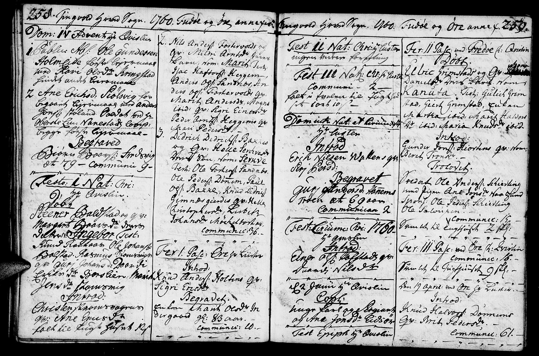 Ministerialprotokoller, klokkerbøker og fødselsregistre - Møre og Romsdal, SAT/A-1454/586/L0979: Parish register (official) no. 586A05, 1751-1776, p. 258-259