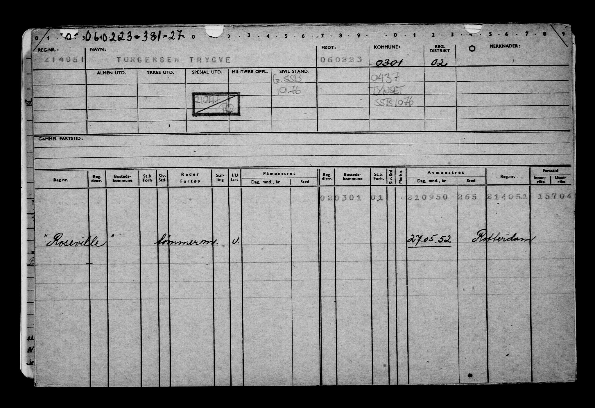 Direktoratet for sjømenn, AV/RA-S-3545/G/Gb/L0215: Hovedkort, 1923, p. 140