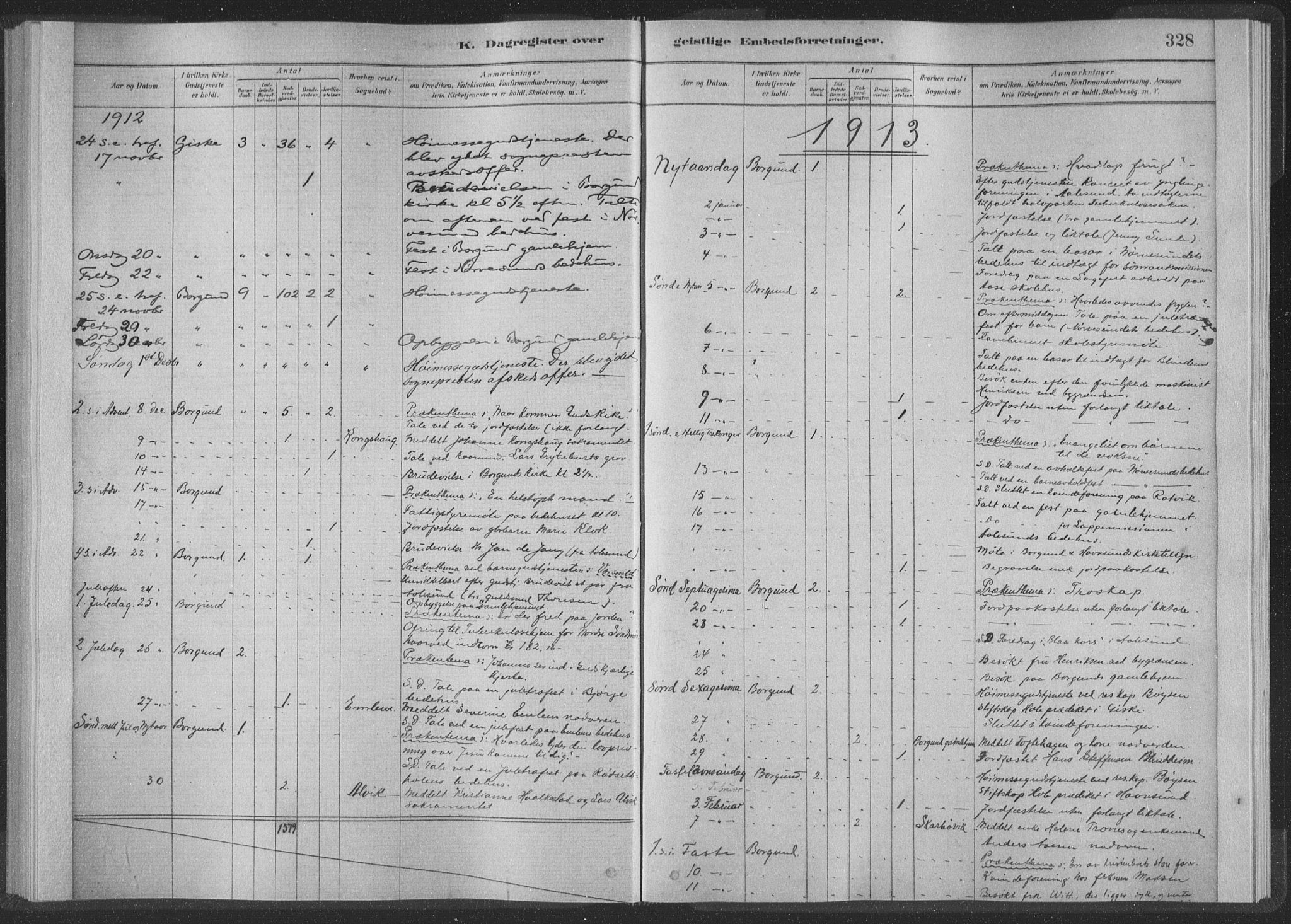 Ministerialprotokoller, klokkerbøker og fødselsregistre - Møre og Romsdal, SAT/A-1454/528/L0404: Parish register (official) no. 528A13II, 1880-1922, p. 328
