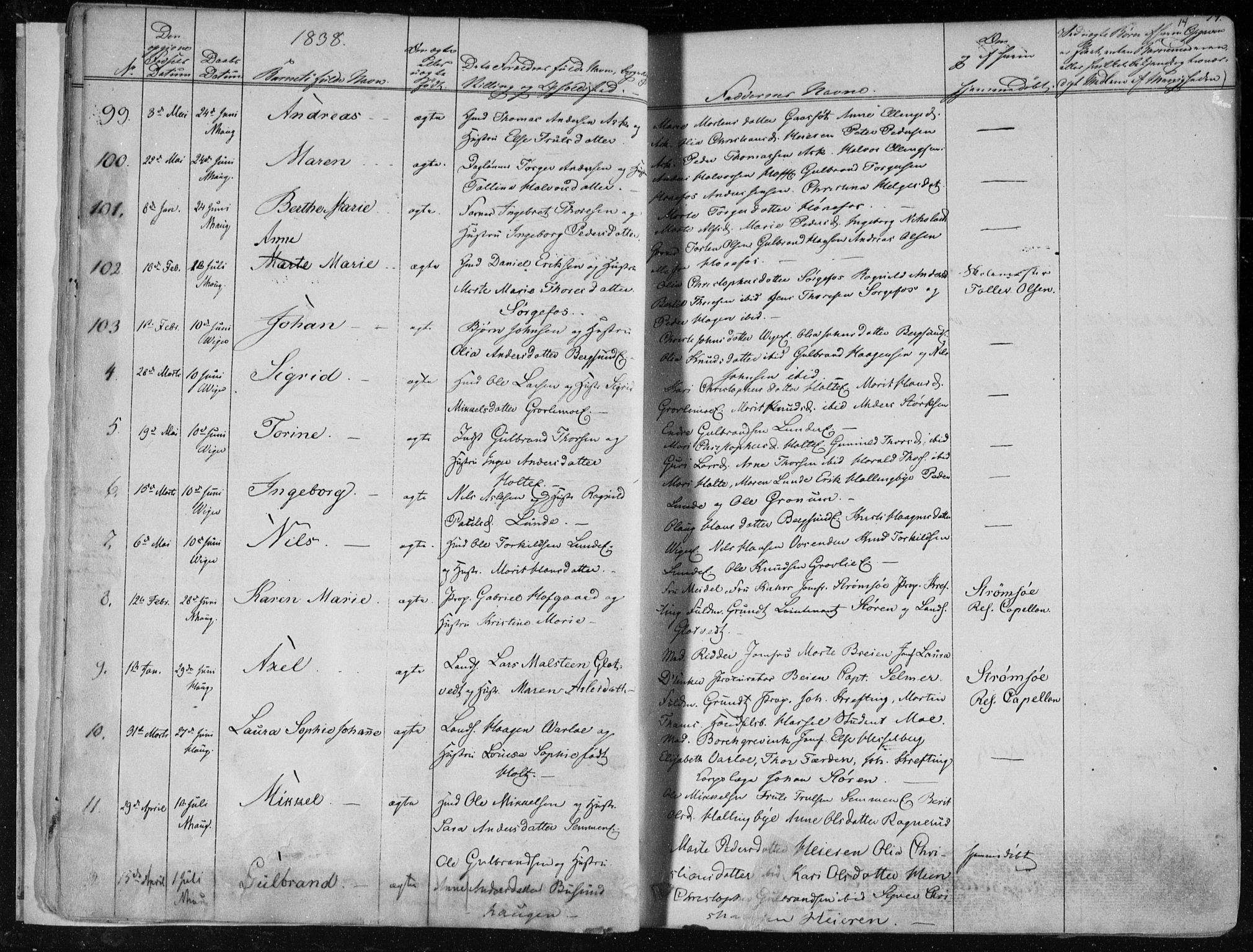 Norderhov kirkebøker, SAKO/A-237/F/Fa/L0010: Parish register (official) no. 10, 1837-1847, p. 14