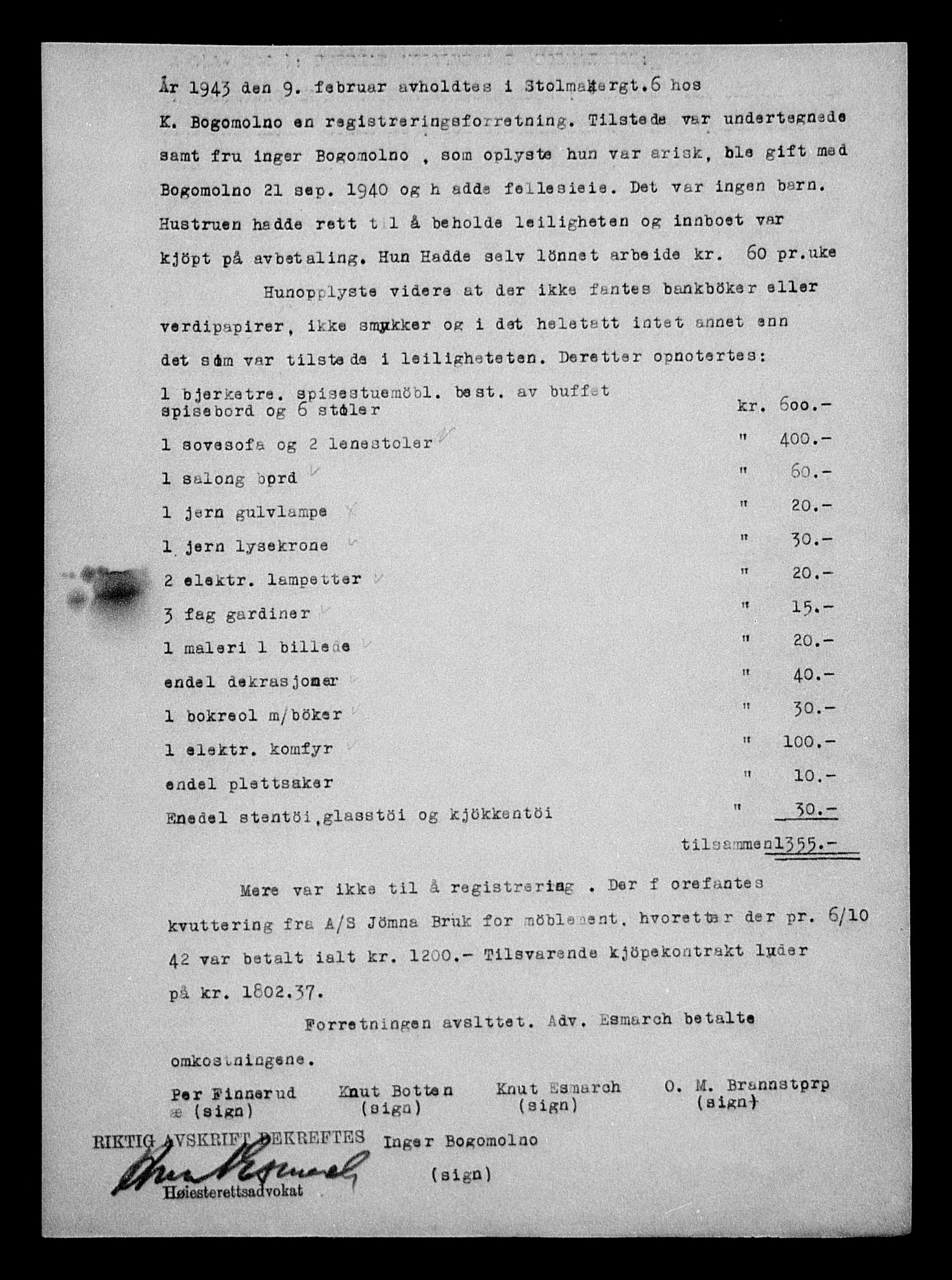 Justisdepartementet, Tilbakeføringskontoret for inndratte formuer, AV/RA-S-1564/H/Hc/Hcc/L0927: --, 1945-1947, p. 294