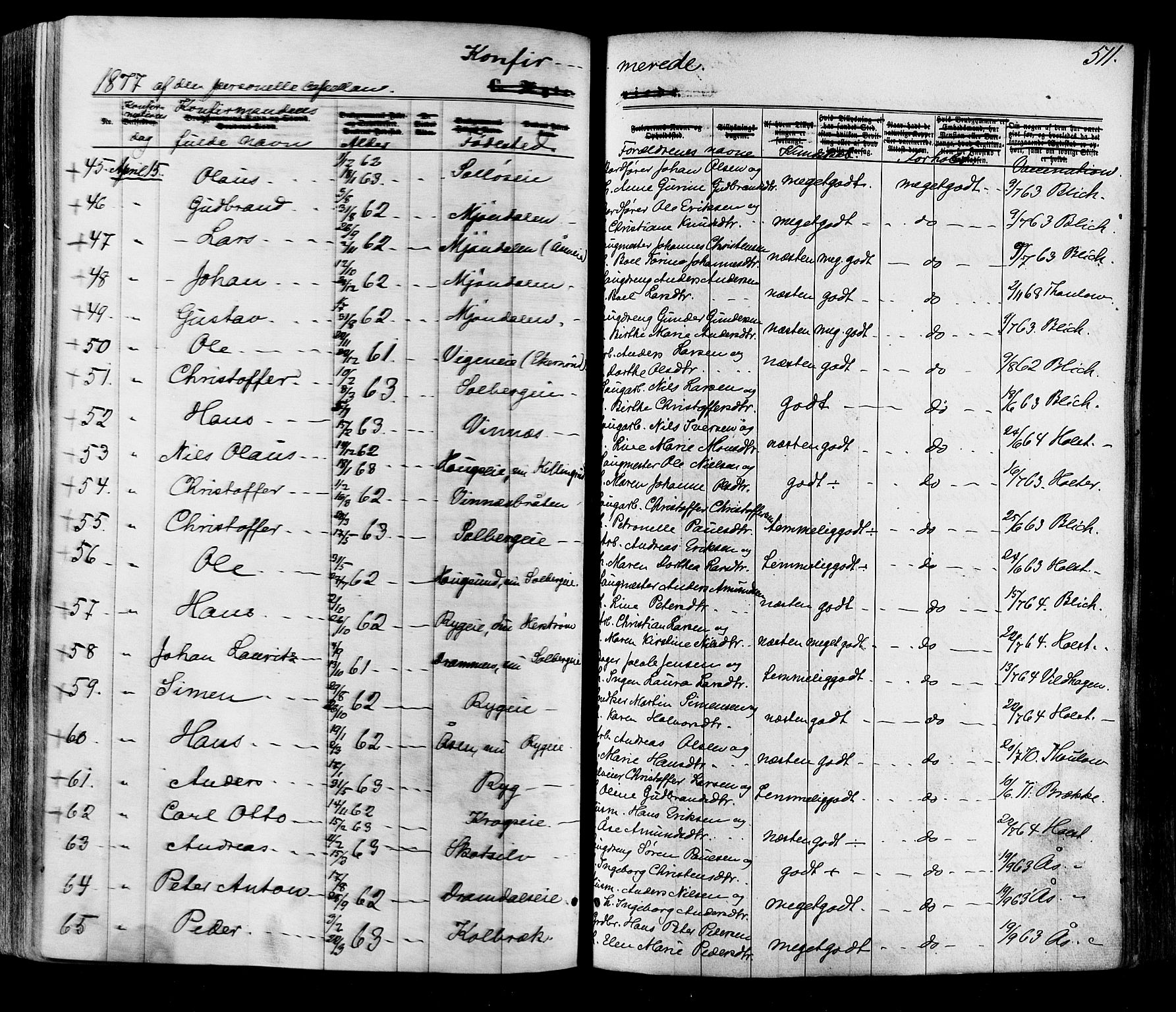 Eiker kirkebøker, SAKO/A-4/F/Fa/L0017: Parish register (official) no. I 17, 1869-1877, p. 511