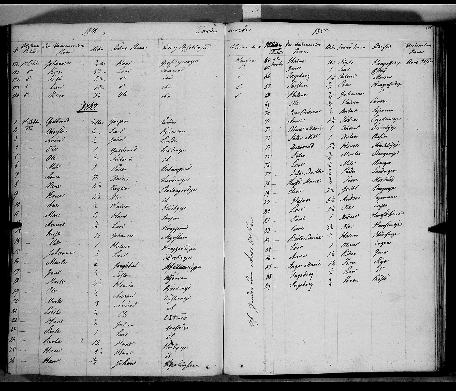 Jevnaker prestekontor, SAH/PREST-116/H/Ha/Haa/L0006: Parish register (official) no. 6, 1837-1857, p. 325