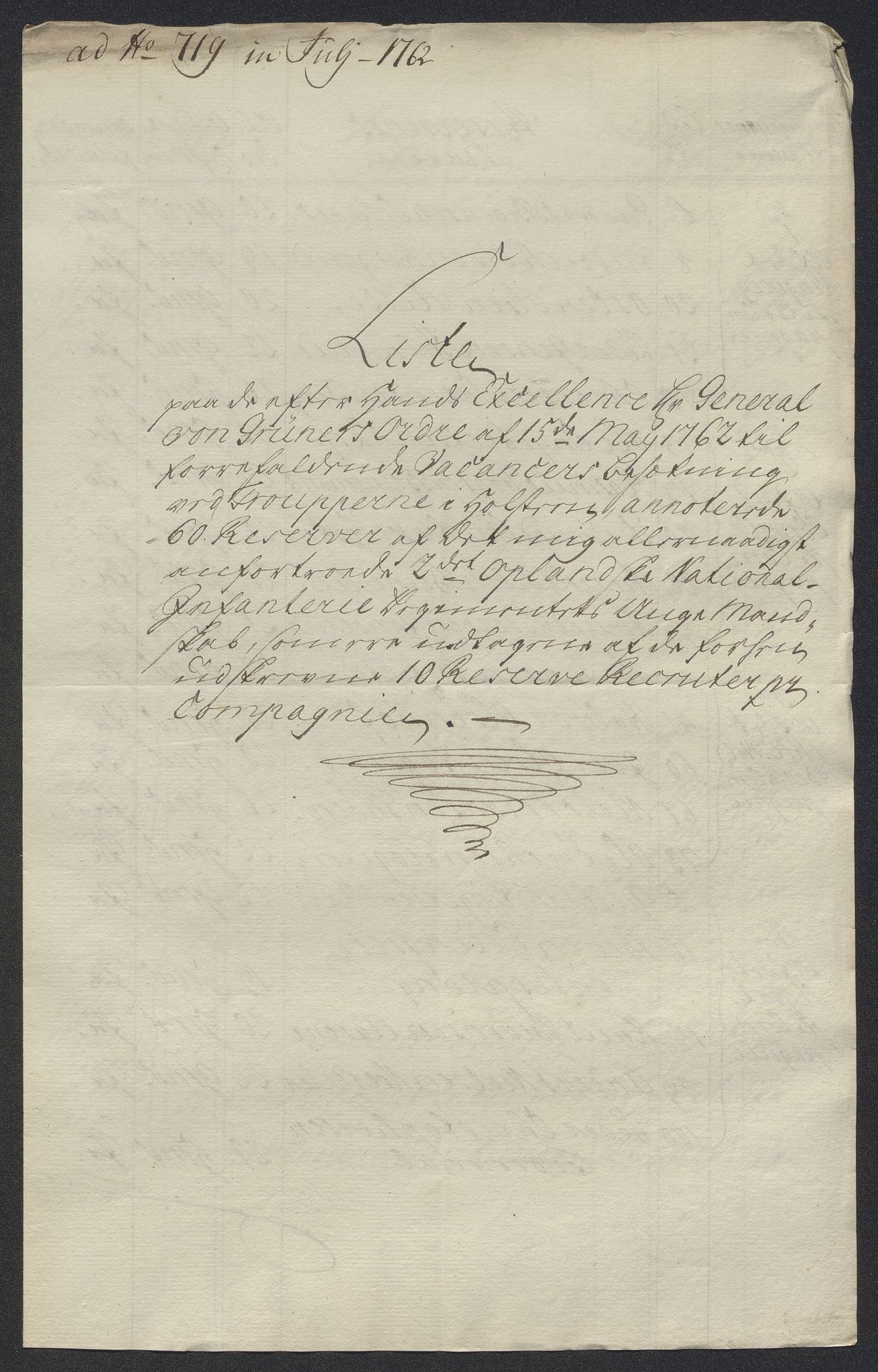 Kommanderende general (KG I) med Det norske krigsdirektorium, AV/RA-EA-5419/E/Ec/L0021: Ruller over nedkommanderte mannskap, 1758-1762, p. 644