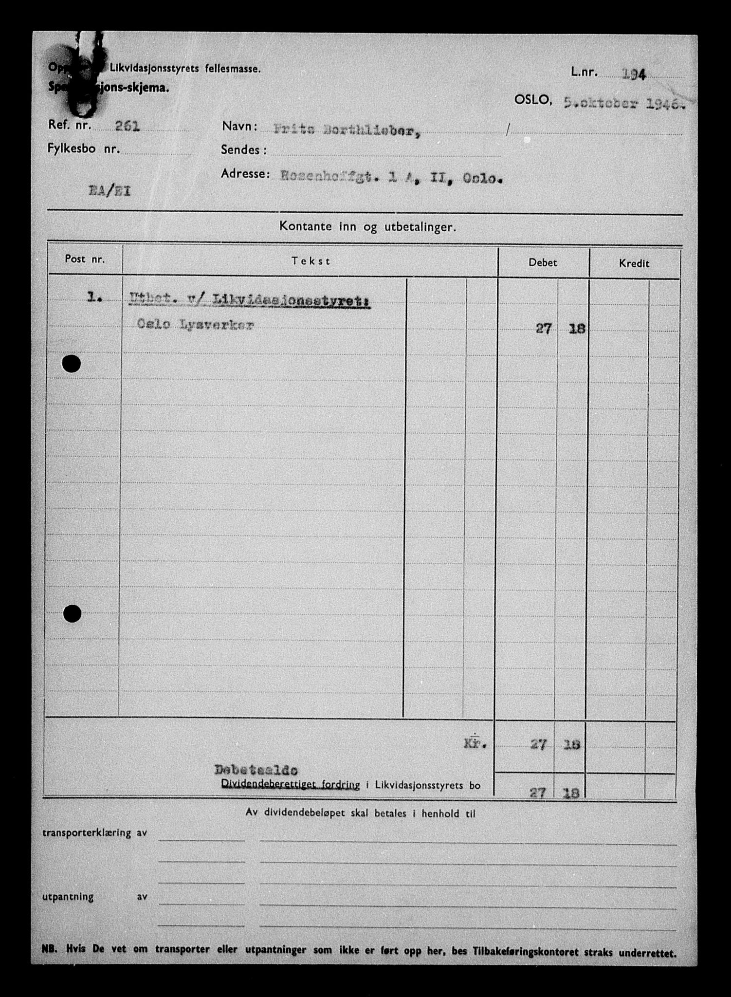 Justisdepartementet, Tilbakeføringskontoret for inndratte formuer, AV/RA-S-1564/H/Hc/Hcc/L0927: --, 1945-1947, p. 384
