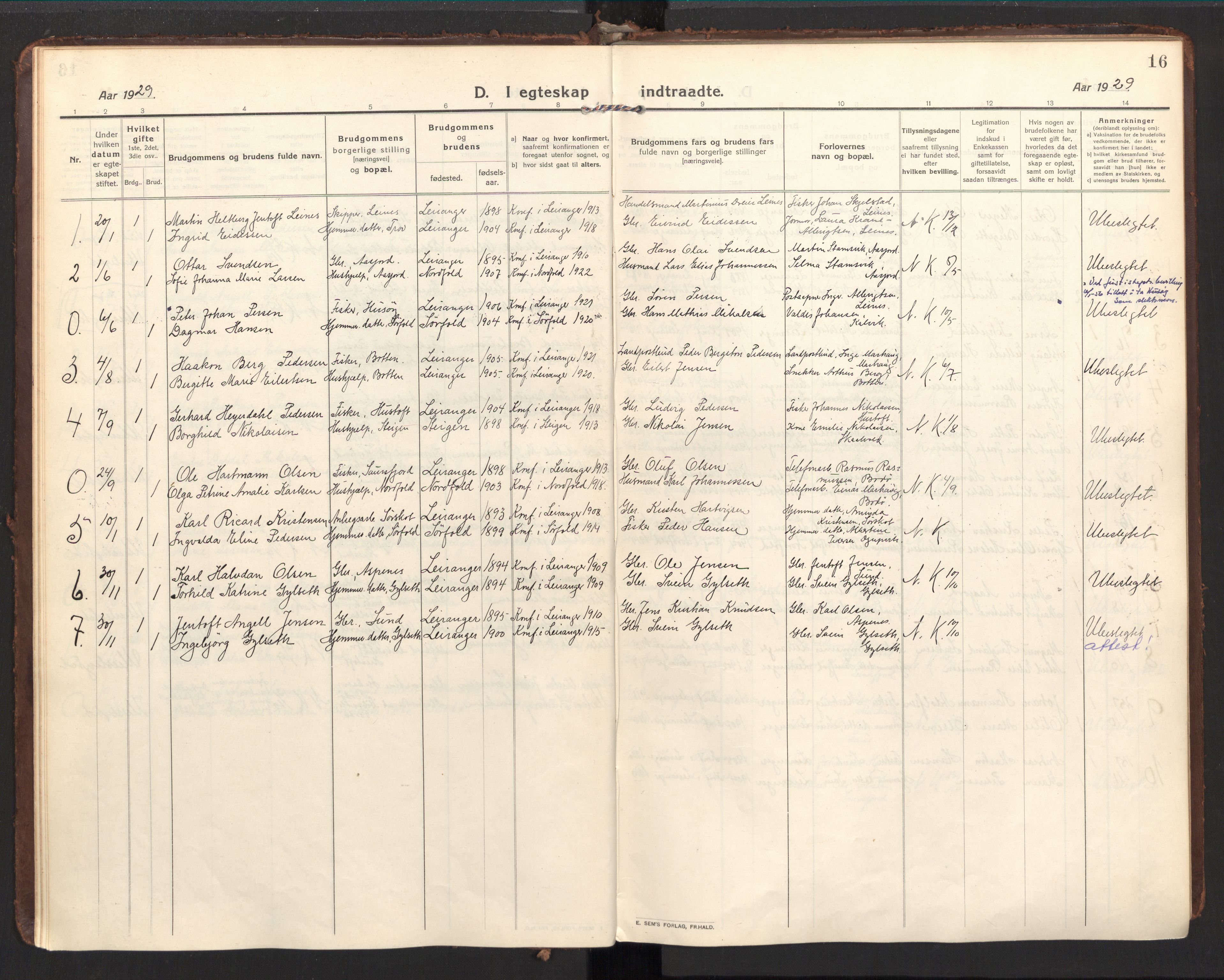 Ministerialprotokoller, klokkerbøker og fødselsregistre - Nordland, AV/SAT-A-1459/857/L0825: Parish register (official) no. 857A05, 1917-1946, p. 16