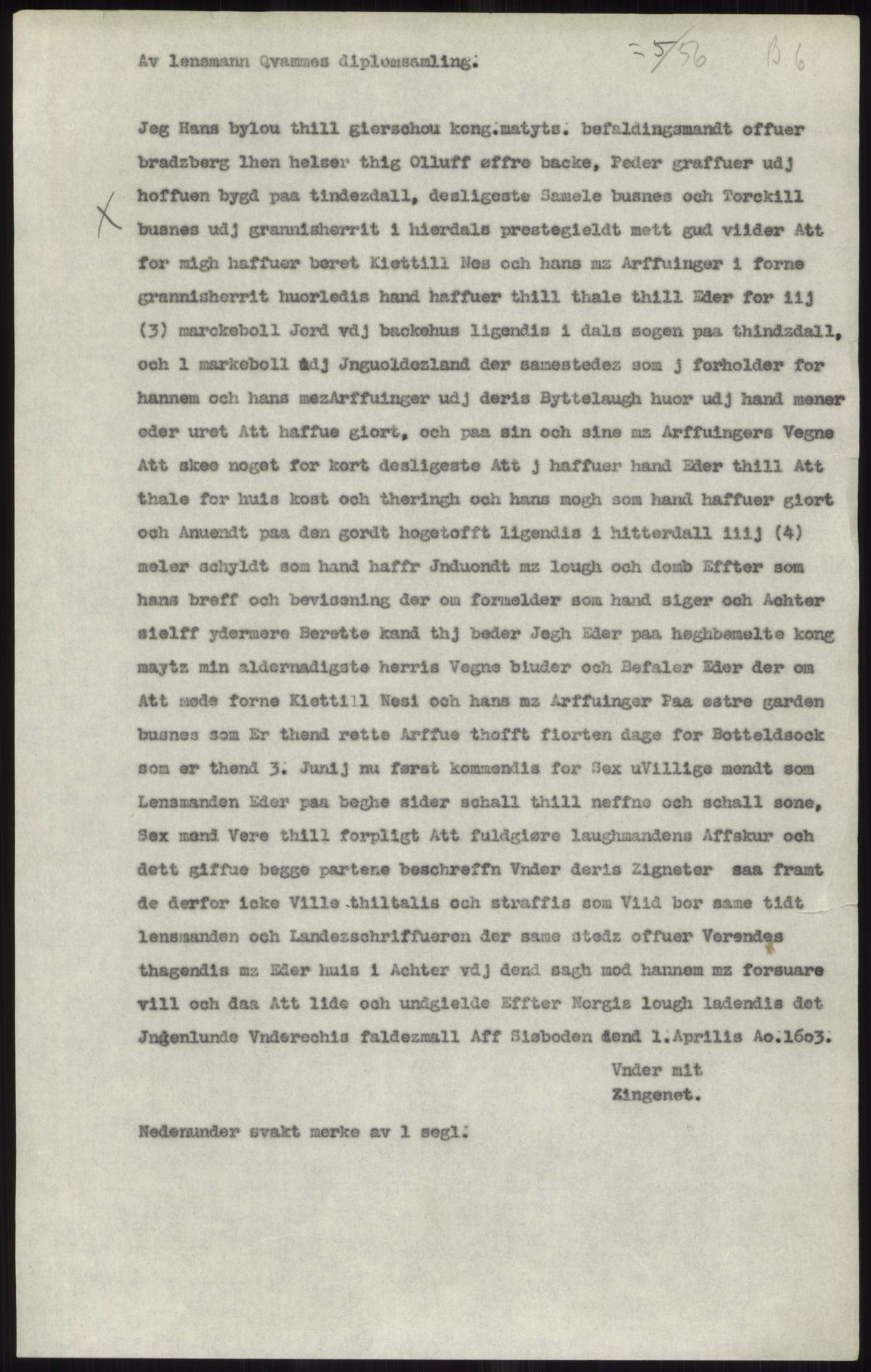 Samlinger til kildeutgivelse, Diplomavskriftsamlingen, AV/RA-EA-4053/H/Ha, p. 1864