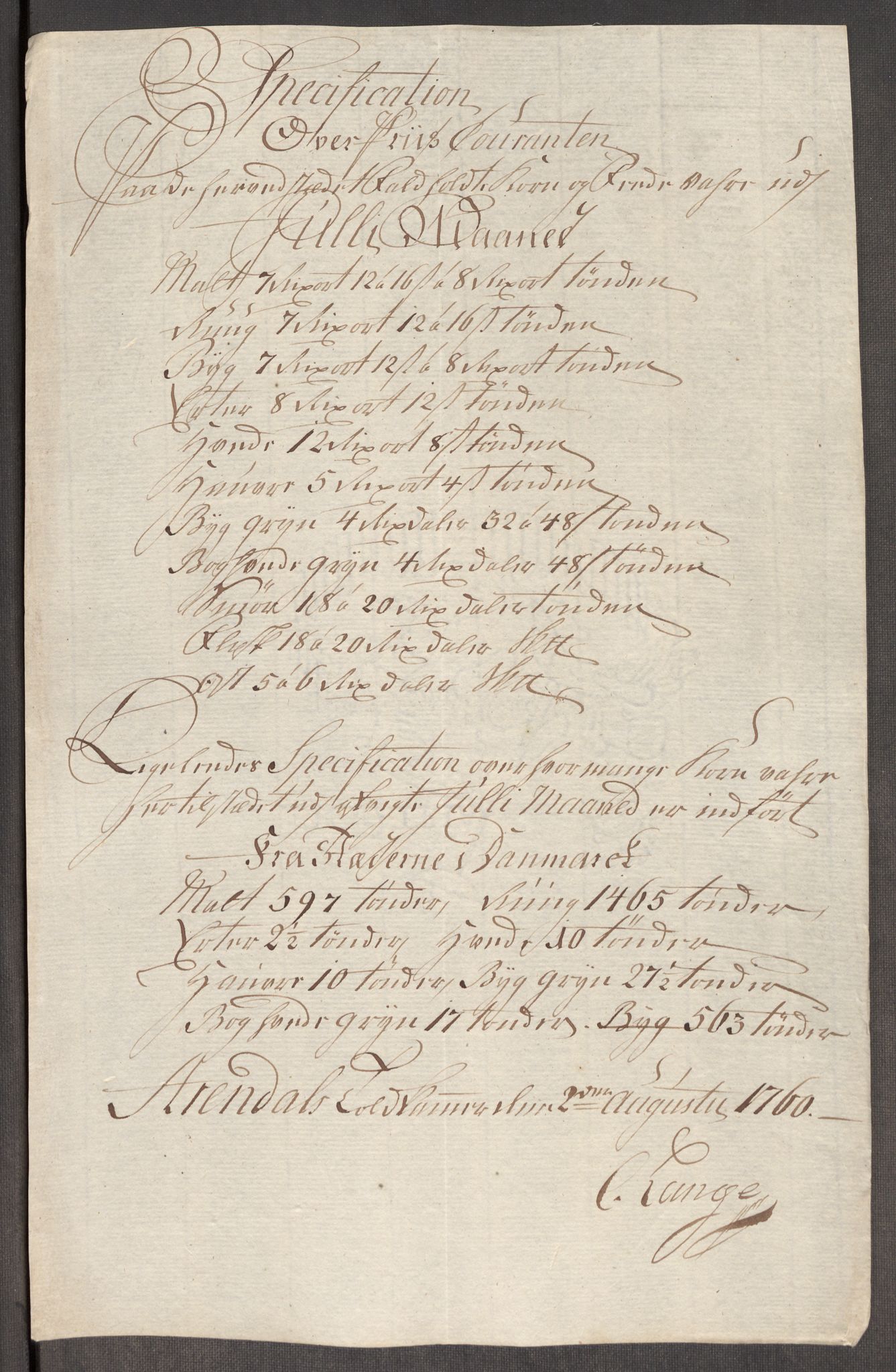 Rentekammeret inntil 1814, Realistisk ordnet avdeling, AV/RA-EA-4070/Oe/L0006: [Ø1]: Priskuranter, 1758-1760, p. 856