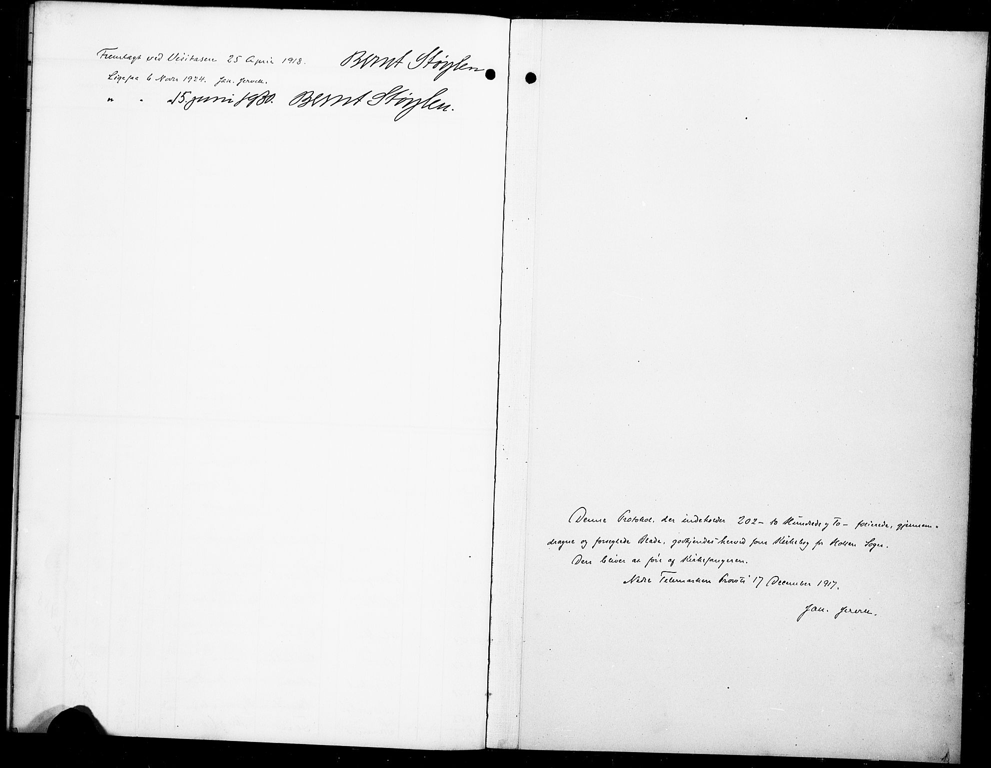 Holla kirkebøker, SAKO/A-272/G/Ga/L0006: Parish register (copy) no. I 6, 1917-1928