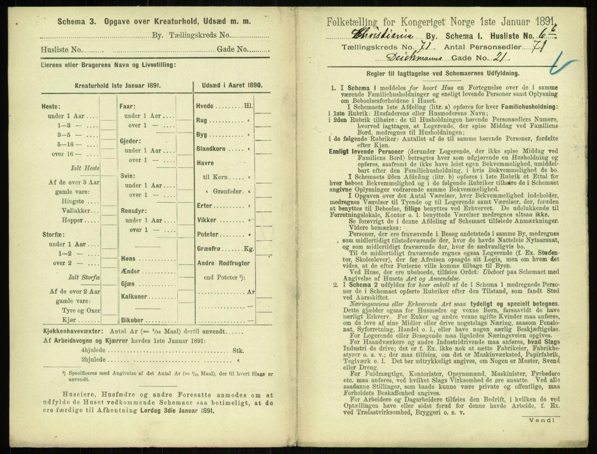 RA, 1891 census for 0301 Kristiania, 1891, p. 38915