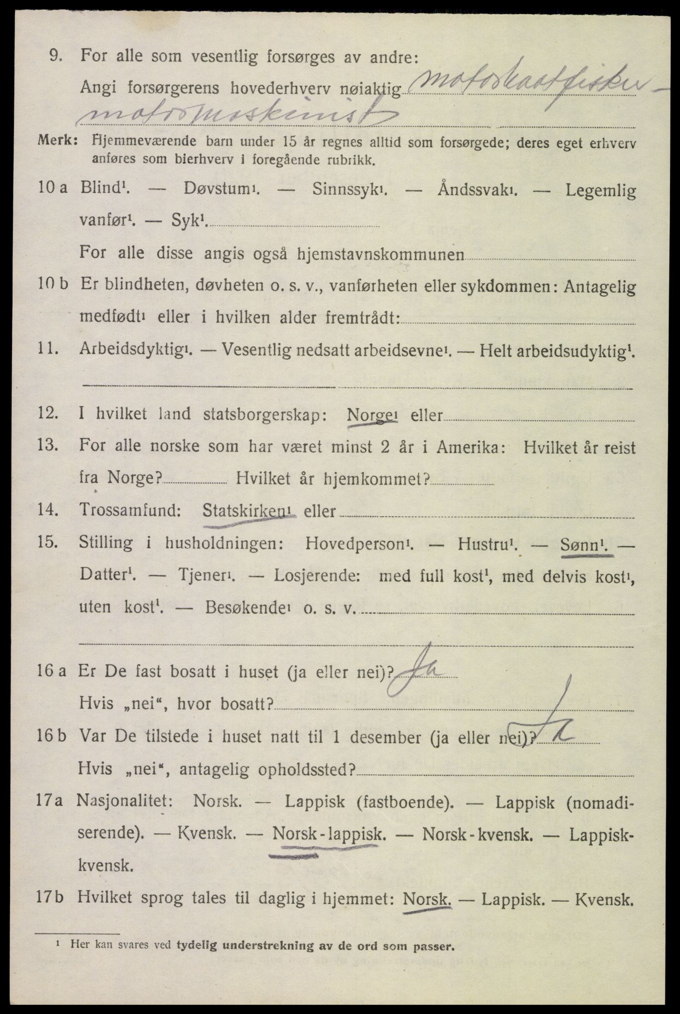 SAT, 1920 census for Øksnes, 1920, p. 3779