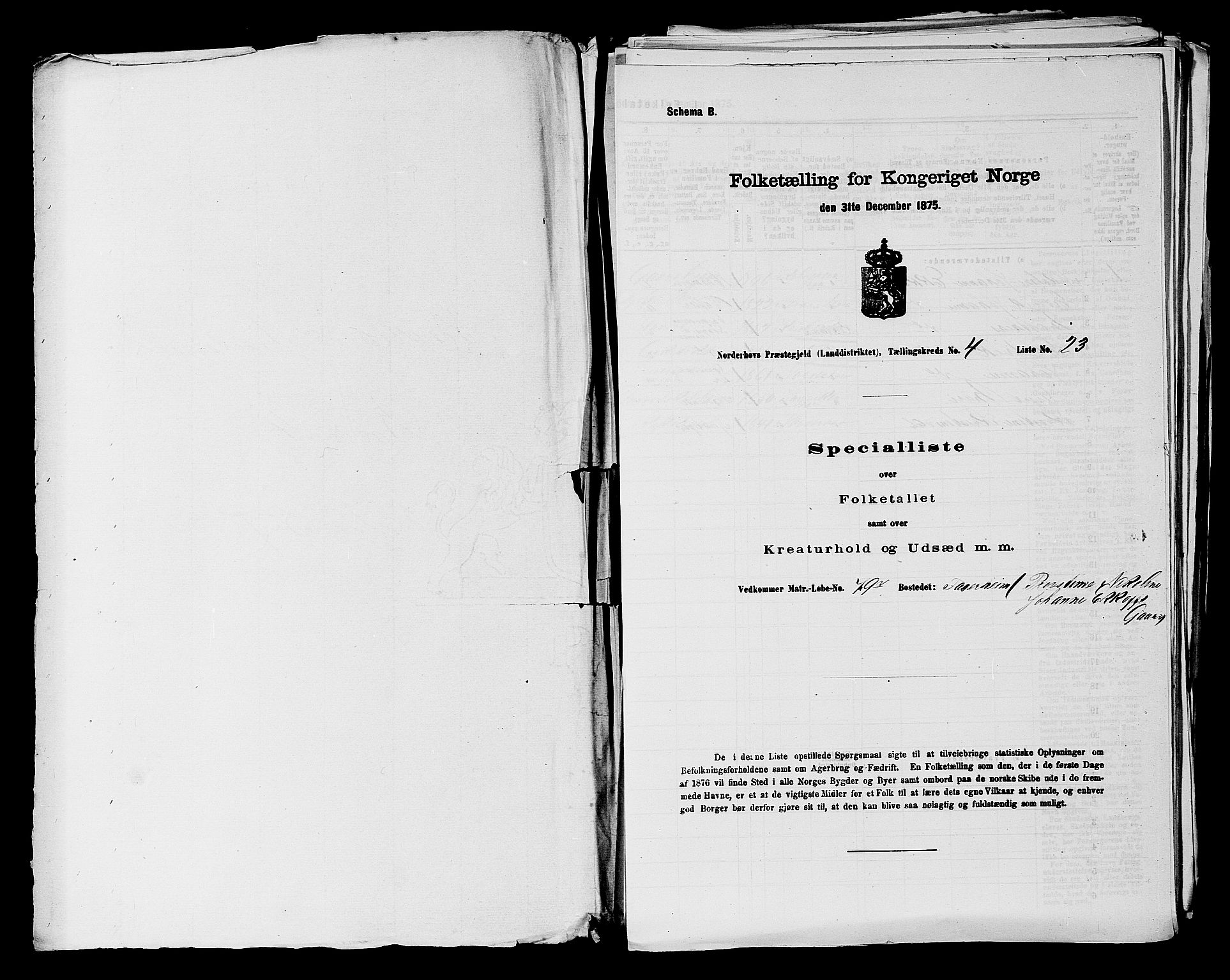 SAKO, 1875 census for 0613L Norderhov/Norderhov, Haug og Lunder, 1875, p. 631