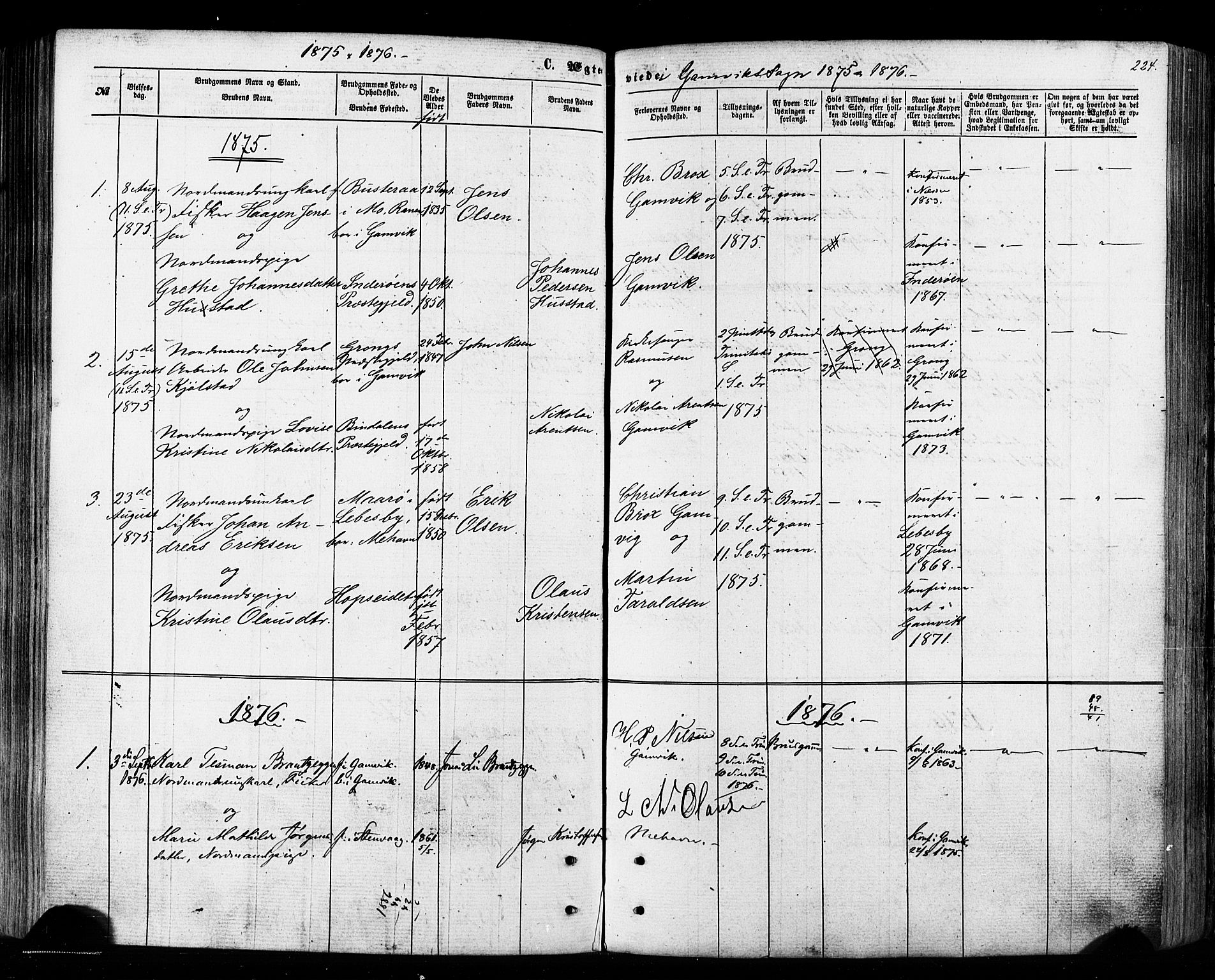 Tana sokneprestkontor, AV/SATØ-S-1334/H/Ha/L0002kirke: Parish register (official) no. 2 /2, 1862-1877, p. 224