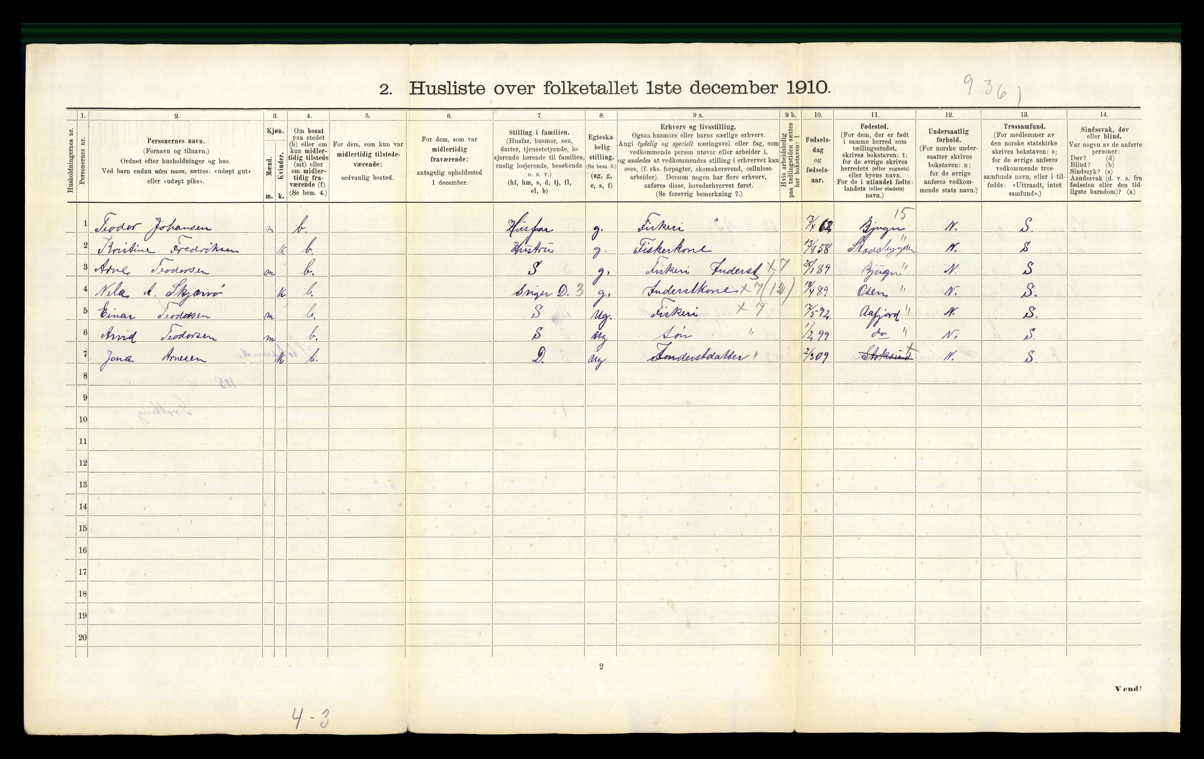 RA, 1910 census for Stoksund, 1910, p. 387