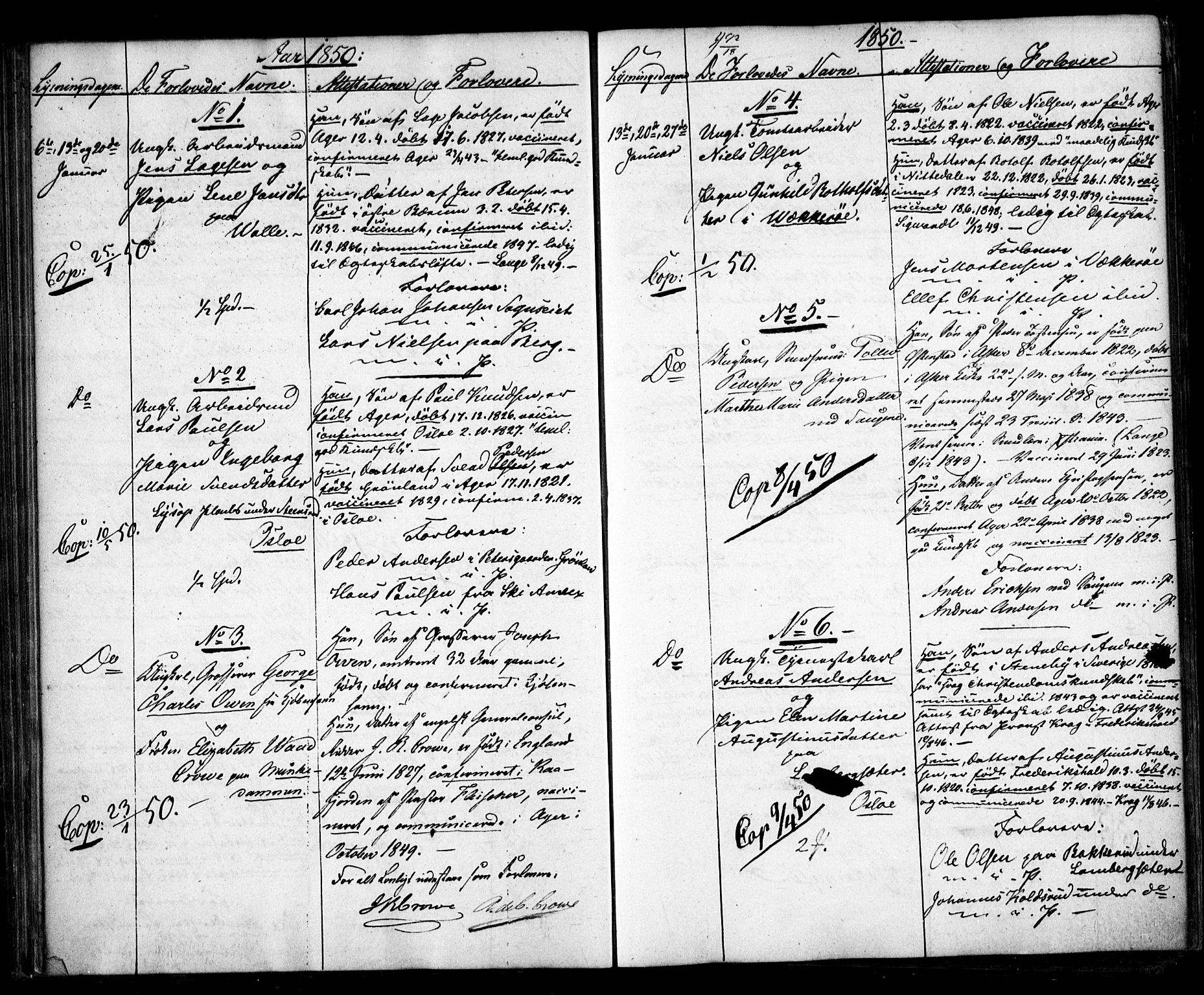 Aker prestekontor kirkebøker, AV/SAO-A-10861/H/L0004: Banns register no. 4, 1848-1853