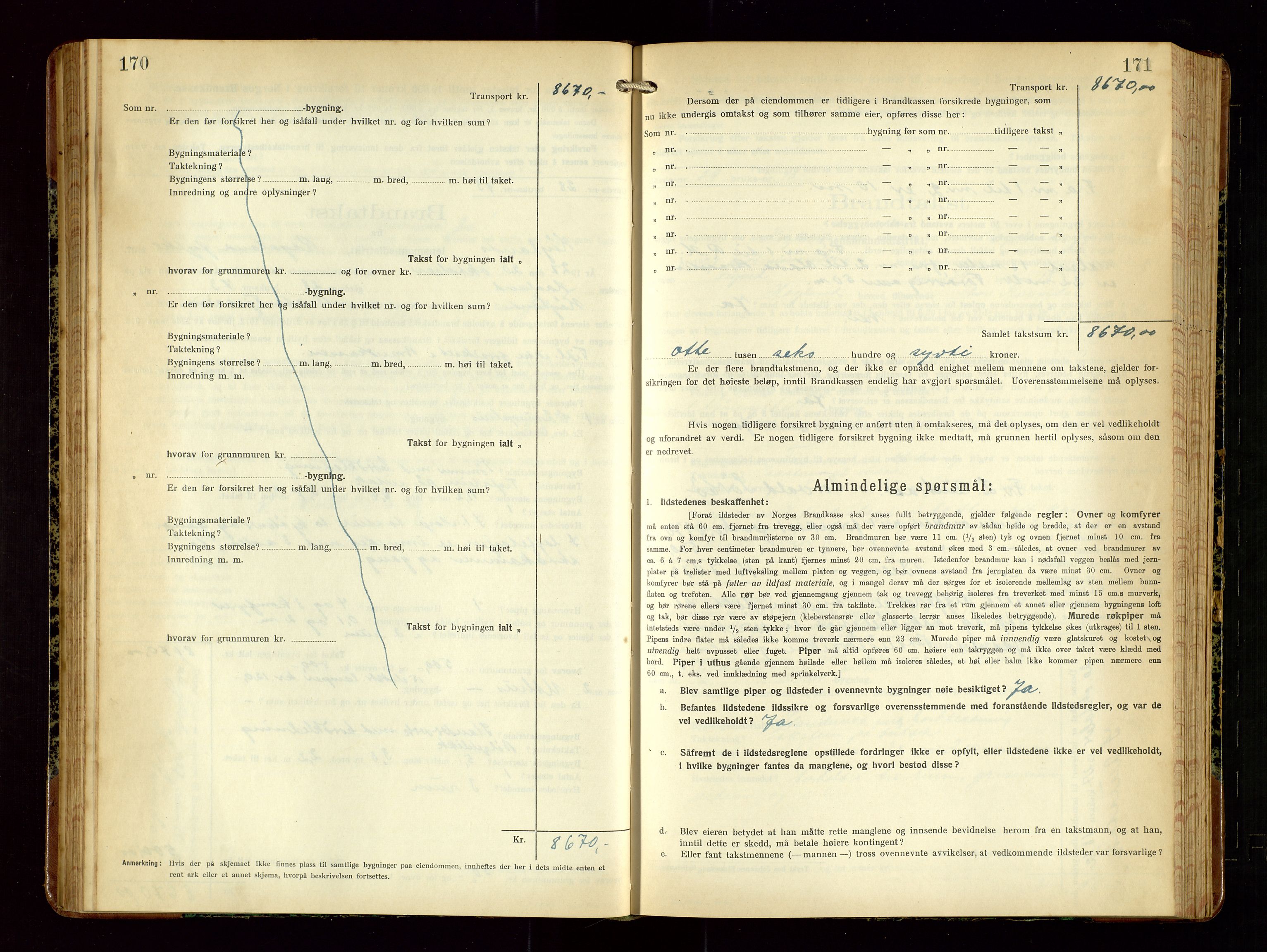 Høyland/Sandnes lensmannskontor, AV/SAST-A-100166/Gob/L0004: "Brandtakstprotokol", 1924-1933, p. 170-171