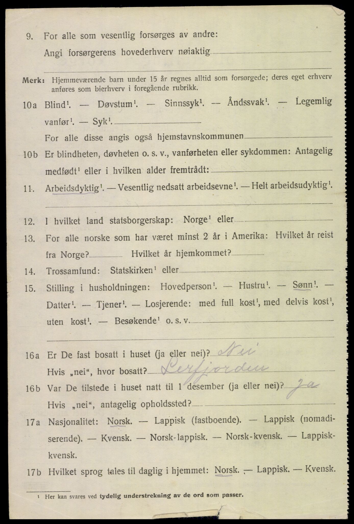 SAT, 1920 census for Bodin, 1920, p. 2685