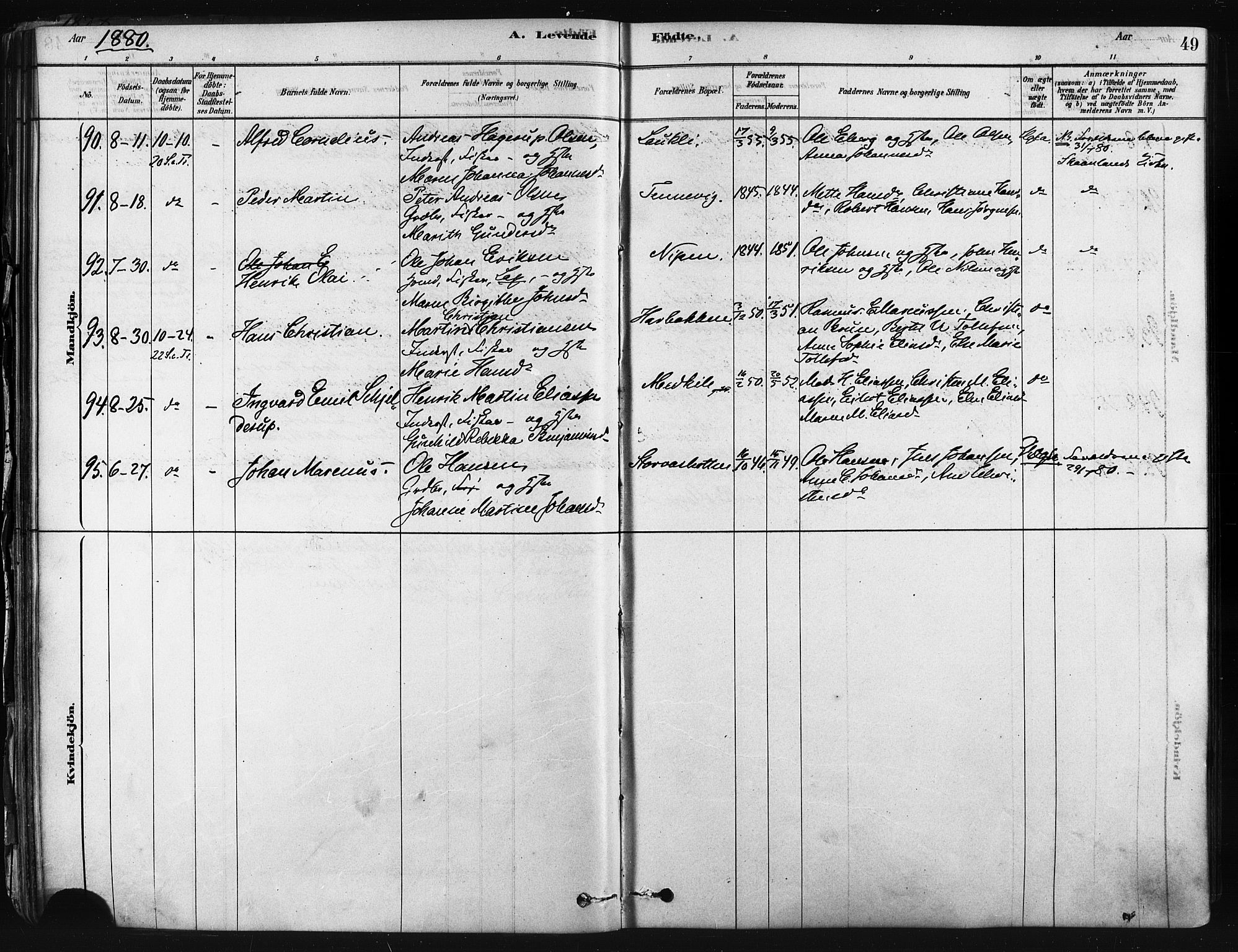 Trondenes sokneprestkontor, SATØ/S-1319/H/Ha/L0014kirke: Parish register (official) no. 14, 1878-1889, p. 49