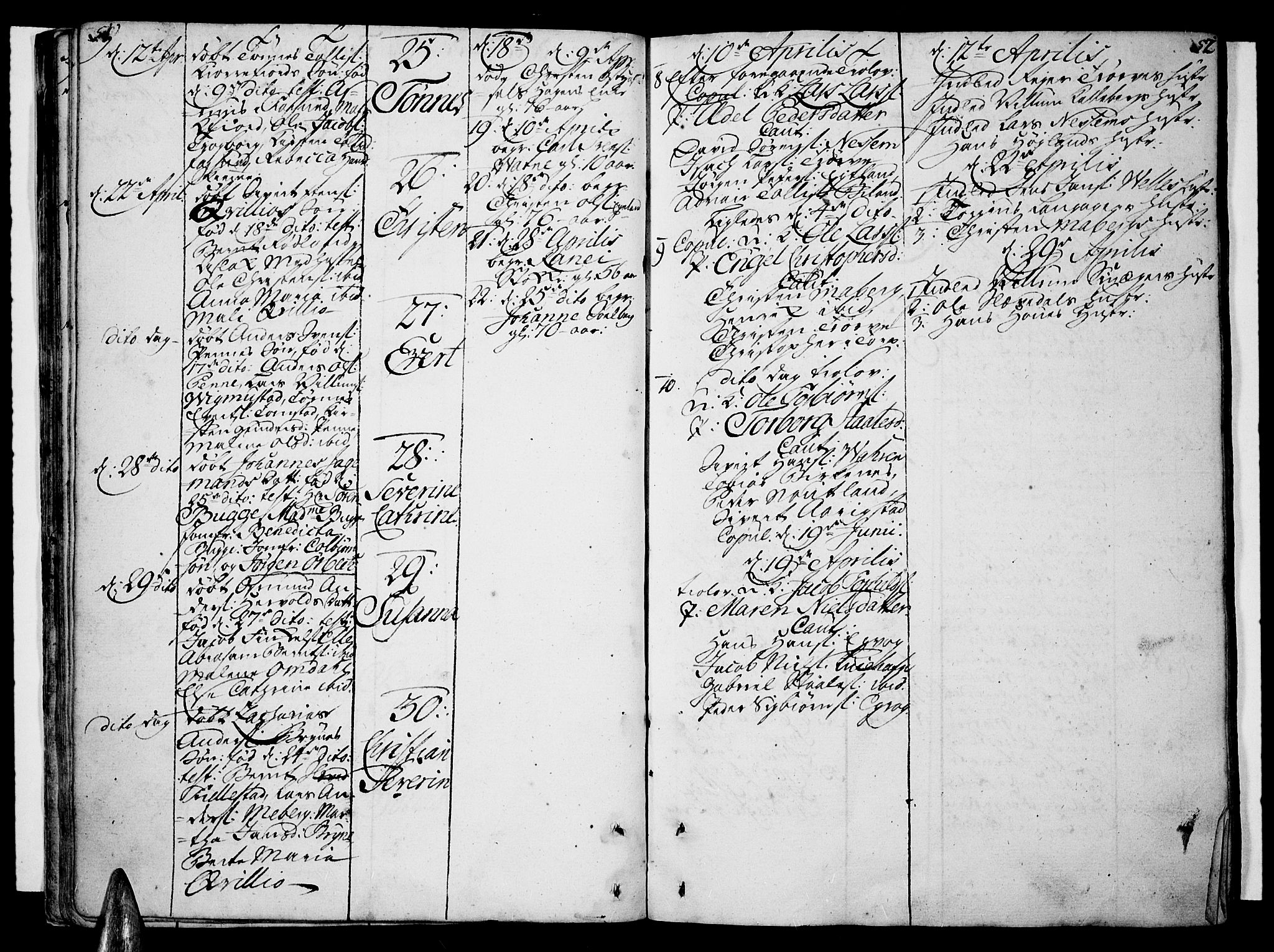 Lista sokneprestkontor, AV/SAK-1111-0027/F/Fa/L0004: Parish register (official) no. A 4, 1768-1794, p. 51-52